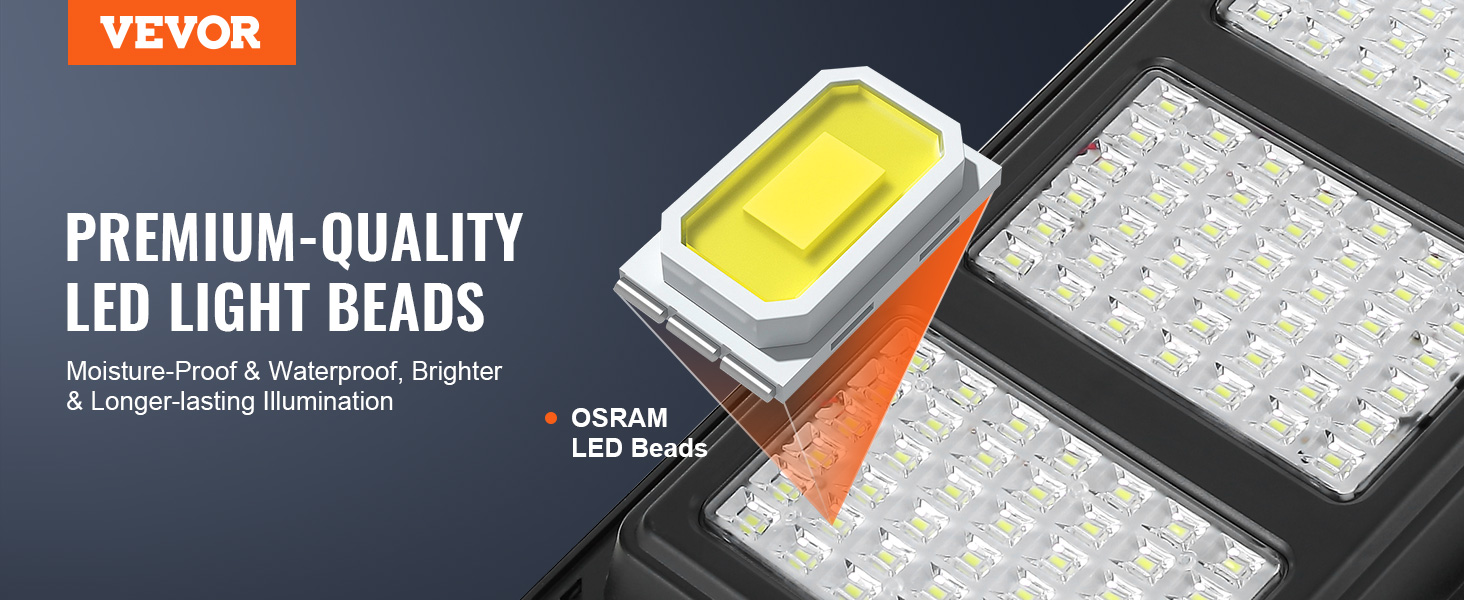  Luces de calle solares LED de 400 W para exteriores