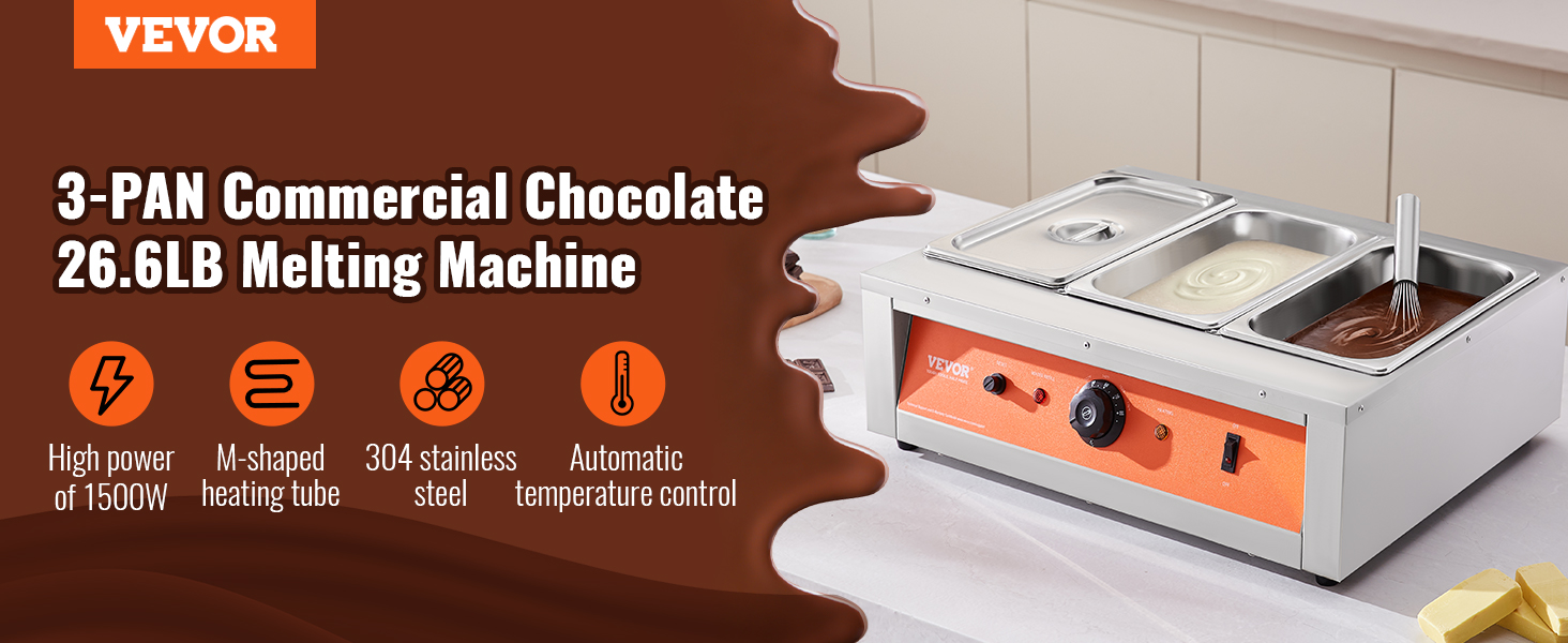 VEVOR VEVOR Hot Chocolate Machine KS-RQ Chocolate Melter Machine Hot  Chocolate Dispenser Machine 10L for Hotels Restaurants Bakeries Cafes for  Melting Chocolate