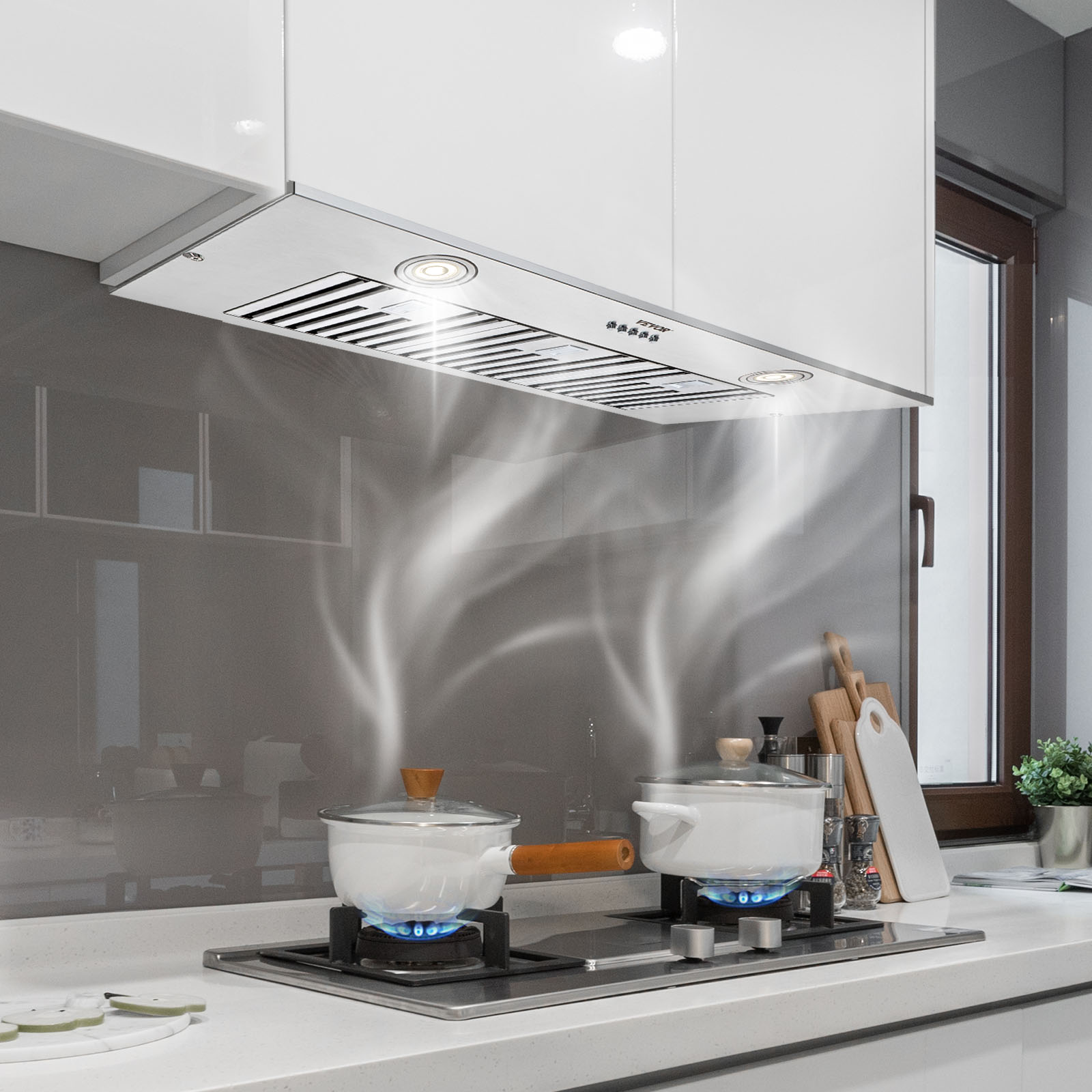 VEVOR Builtin Range Hood 30/36in Insert Vent Hood 800/900CFM Kitchen