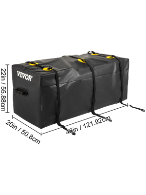 VEVOR Auto Dachbox 0,34 m3 Faltbare Schwarzer Dachkoffer Aufbewahrungsbox  Wasserdichte Dachtasche Dachgepäckträger Tasche Auto Aufbewahrungsbox für