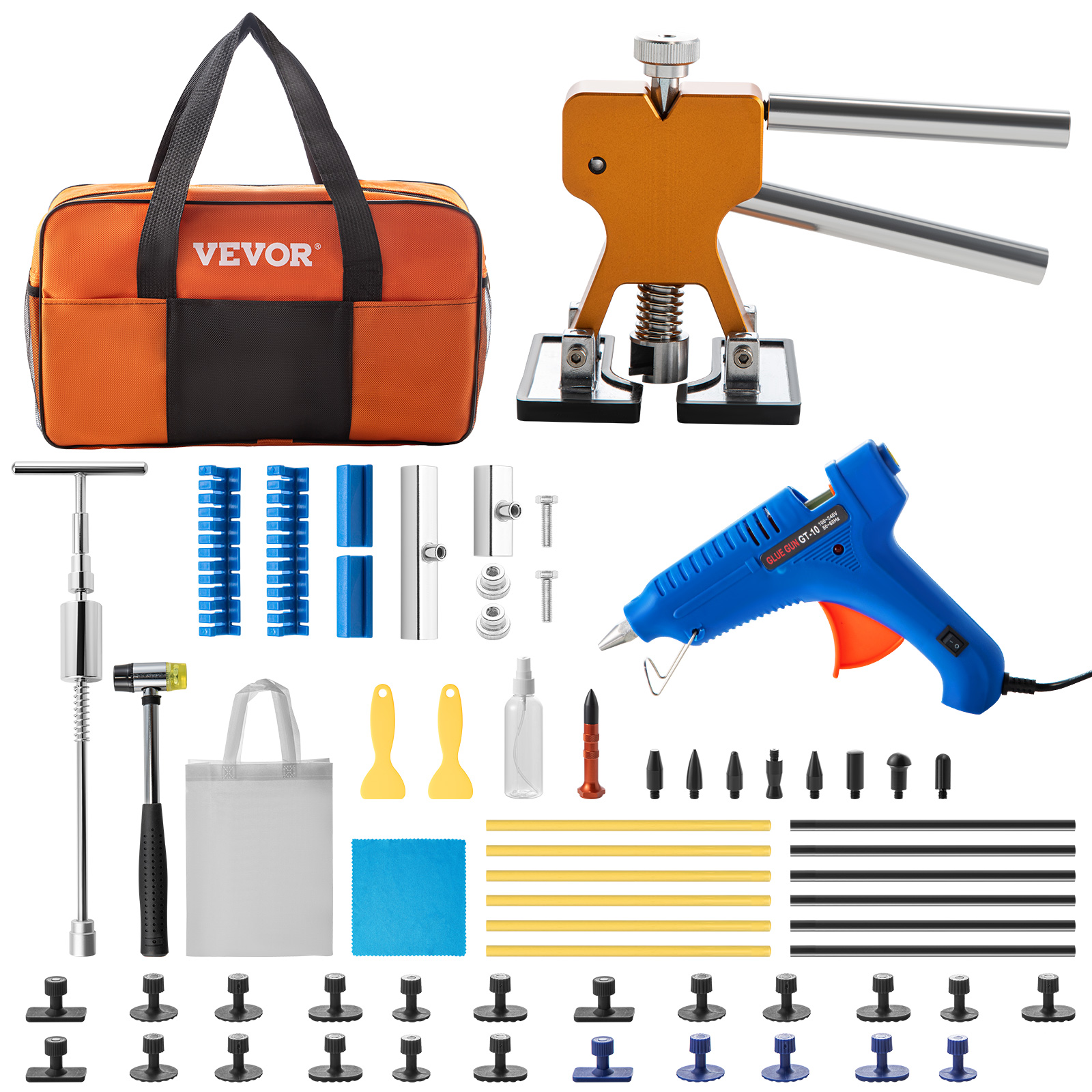 21Pcs Paintless Car Dent Repair Tool Kit Slide Hammer Puller Tabs Suction  Cup Hand Tools Wholesale