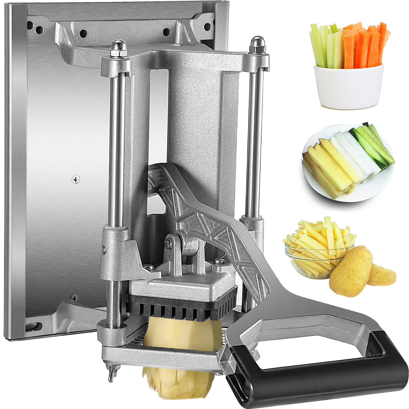 professional french fry cutter, stainless steel, 4 blades