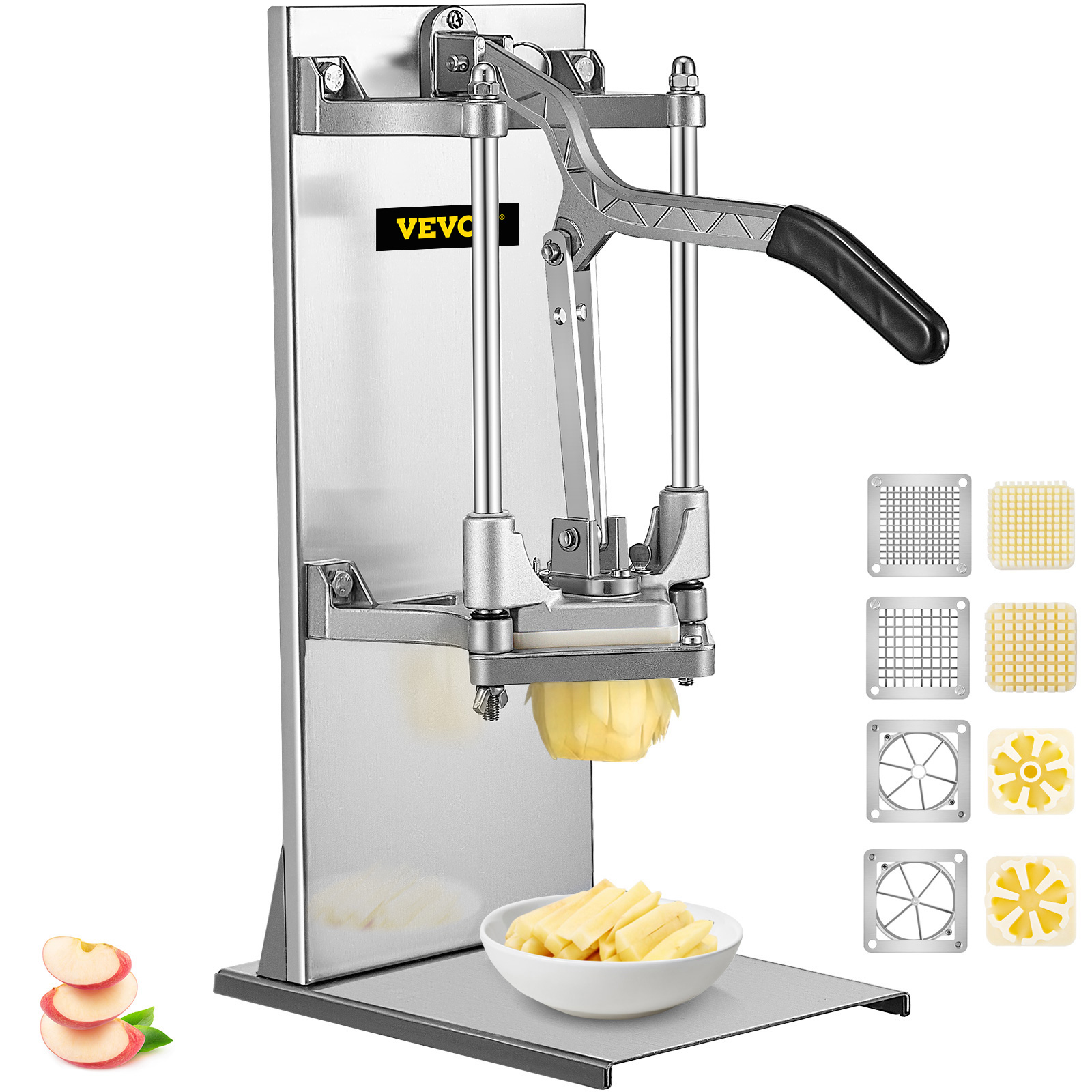 VEVOR Coupe-Frites Machine Coupeur de Pommes de Terre 1/4 po pour