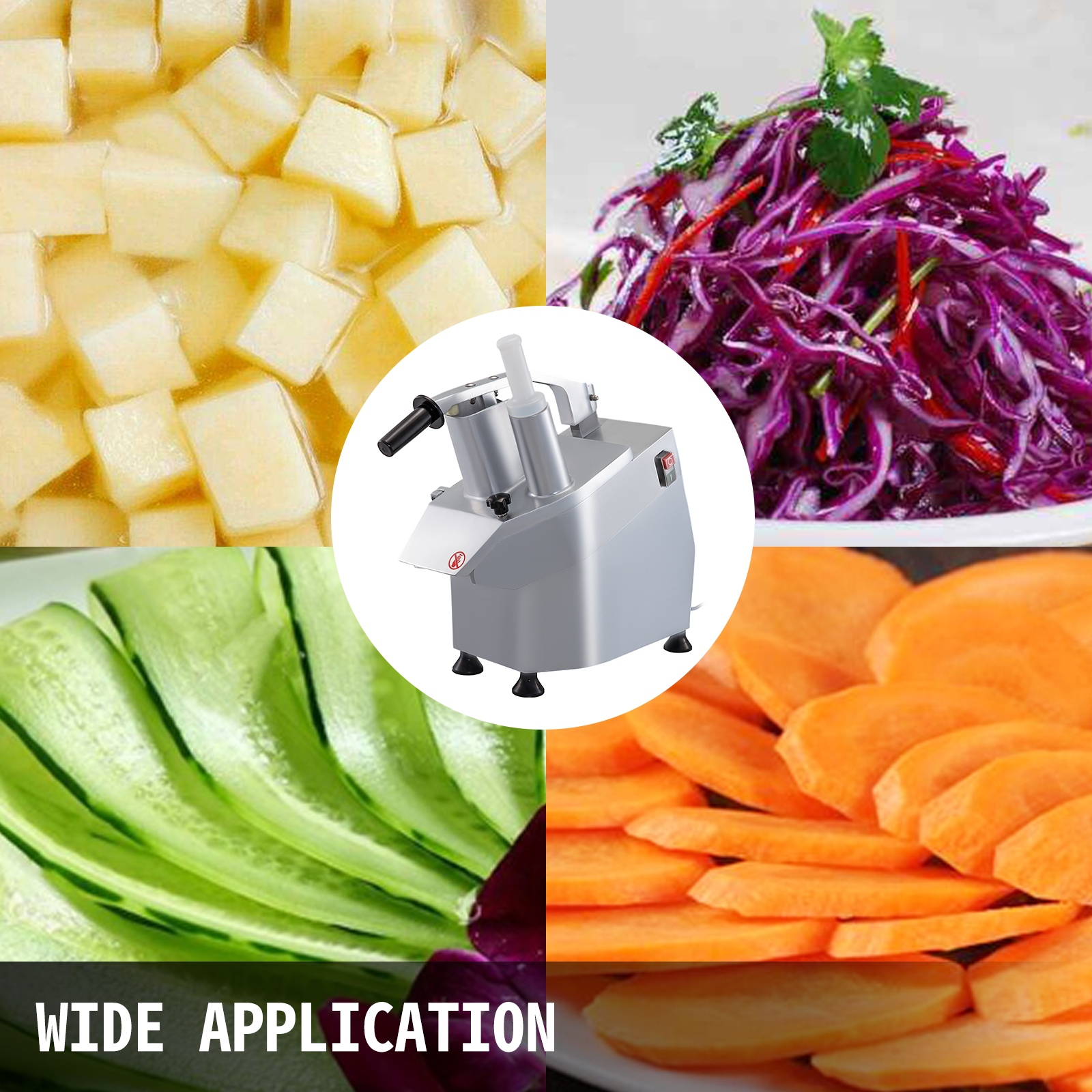 Multifunction 4 in 1 Electric Vegetable Fruit Dicer, Electric Food Ground  Meat/Diced/Shredded/Sliced, Fruit Veggie Slicer with 6/8/10/13/15mm Dicing
