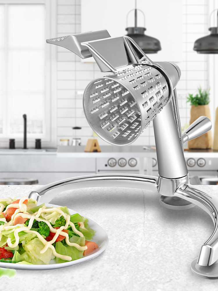 Easy-cheesy rotary grater and vegetable slicer with large bowl – your ultimate kitchen gadget for quick and efficient food preparation