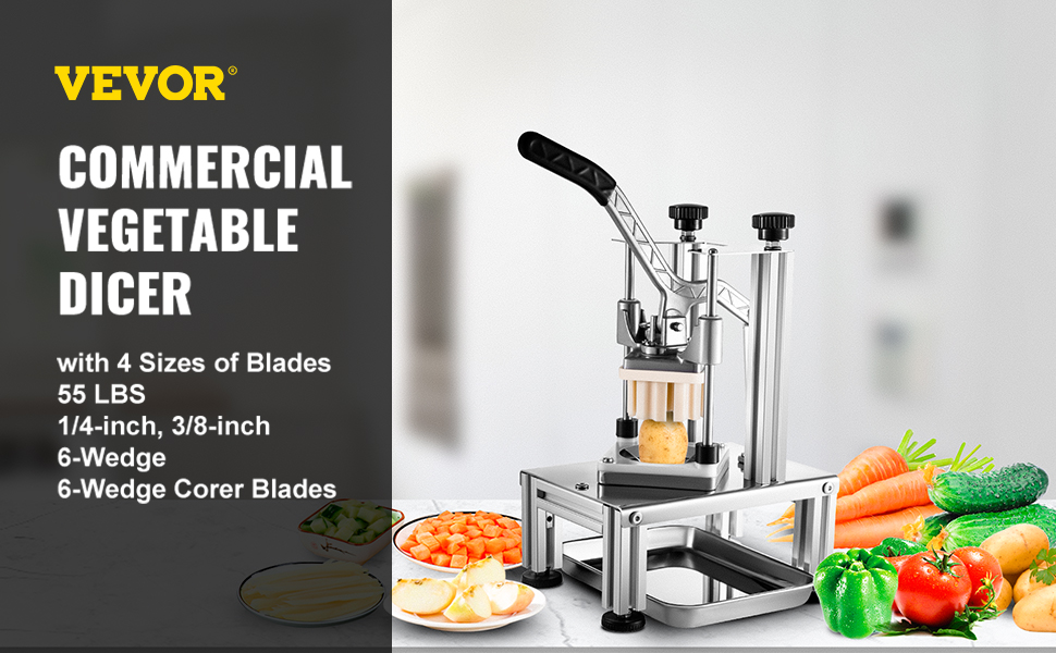 commercial vegetable dicer,stainless steel,4 blades