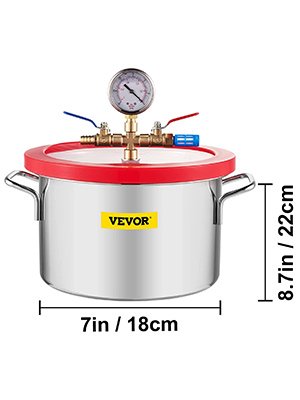 Vacuum Chamber,1.5 Gallon,Stainless Steel