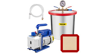 Deep Vane Pump, Vacuum Chamber, 3 Gallon