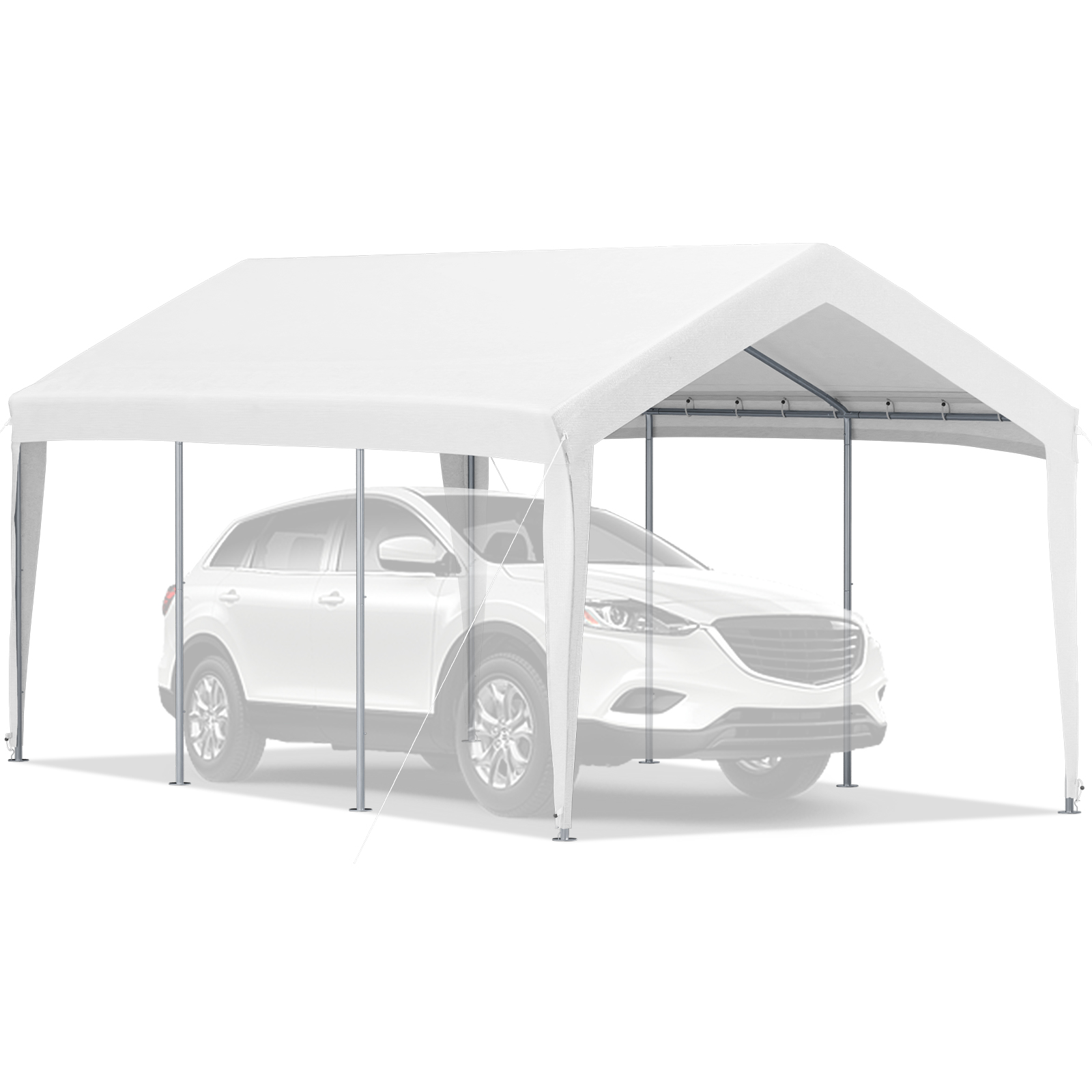 11 ft. x 20 ft. Clear Car Garage without Floor