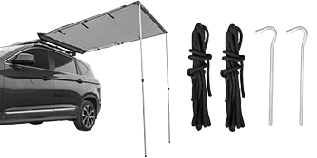 VEVOR Car Side Awning, 6.6'x8.2', Pull-Out Retractable Vehicle