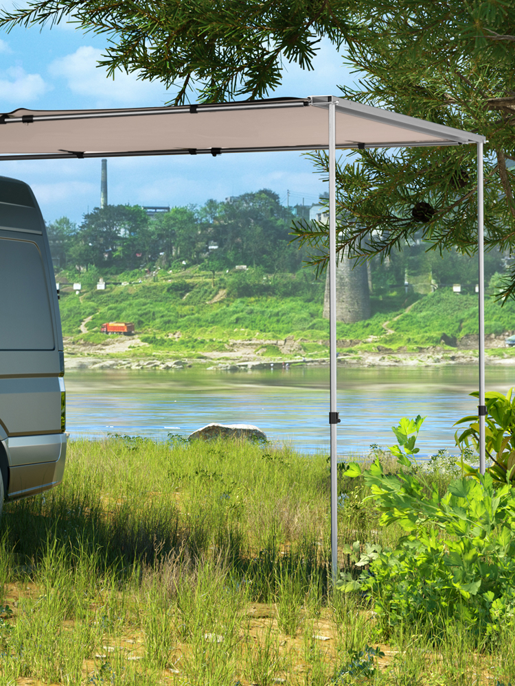 VEVOR Car Side Awning, 6.6'x8.2', PullOut Retractable Vehicle Awning