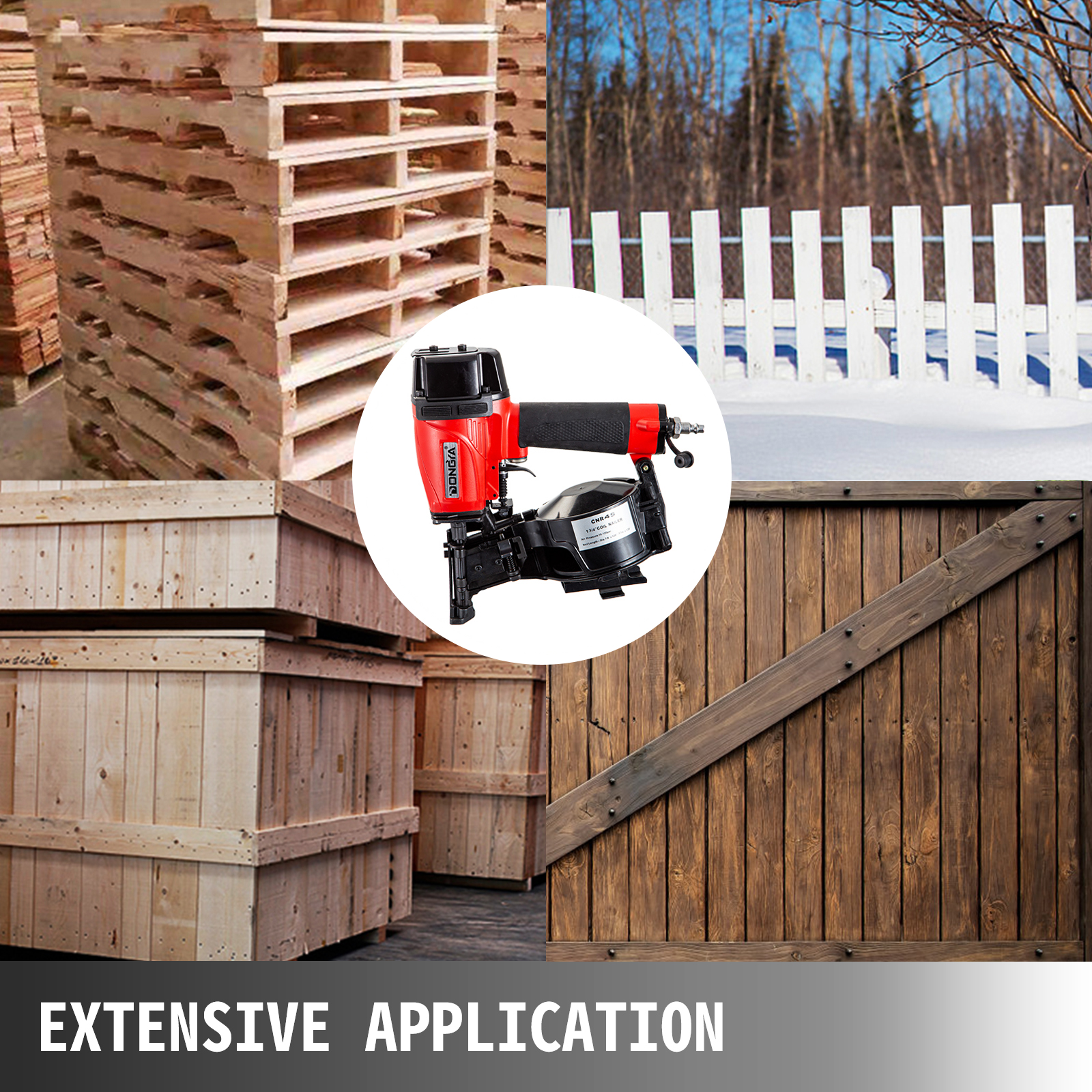 VEVOR Coil Nail Gun Nailer 2245 mm Air Tool Decking Fencing Framing Industrial CNR45 VEVOR AU