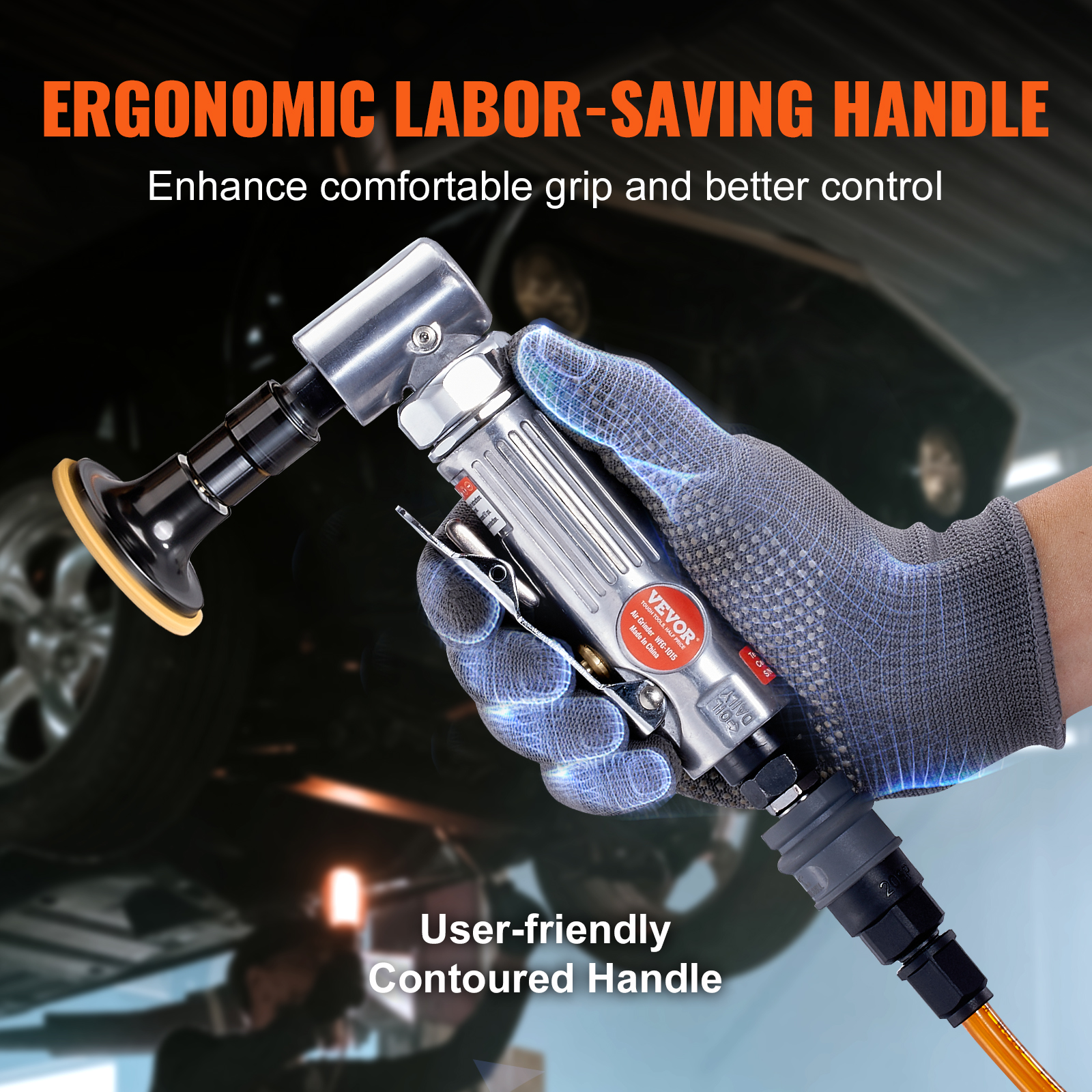 1/4" Right Angle Air Grinder 20000RPM with 24/10/58 PCS Discs for Grinding - Picture 7 of 38