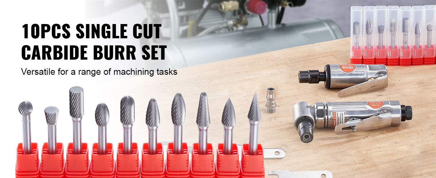 VEVOR Air Die Grinder Kit, Right Angle and Straight Die Grinder Combo