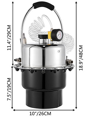 Kit de purge de frein à pression Air pneumatique 5L, extracteur de fluide  Portable