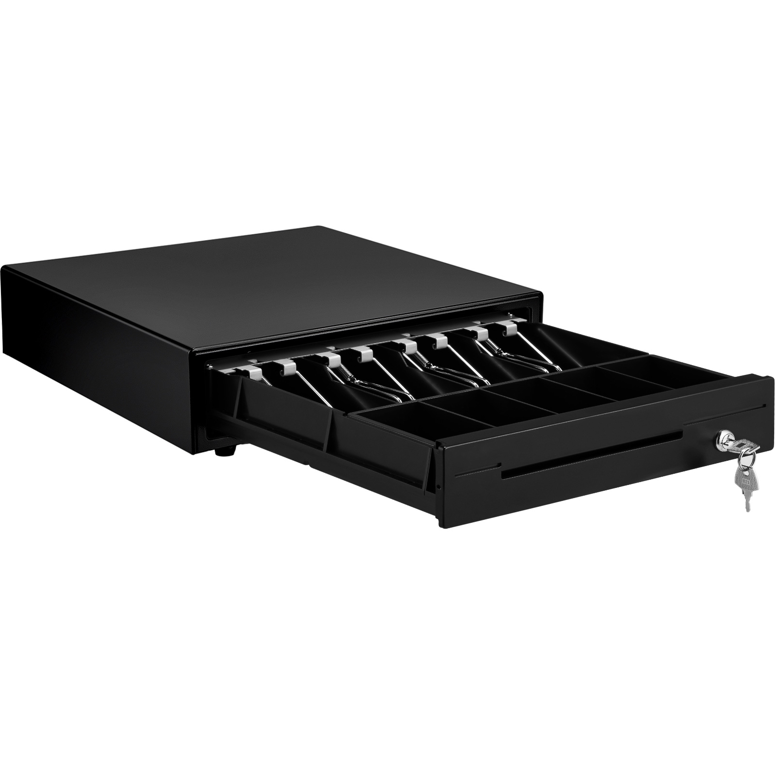 Uimoso Cash Drawer 13/16in Cash Register POS System 3 Unlocking Ways RJ11/12