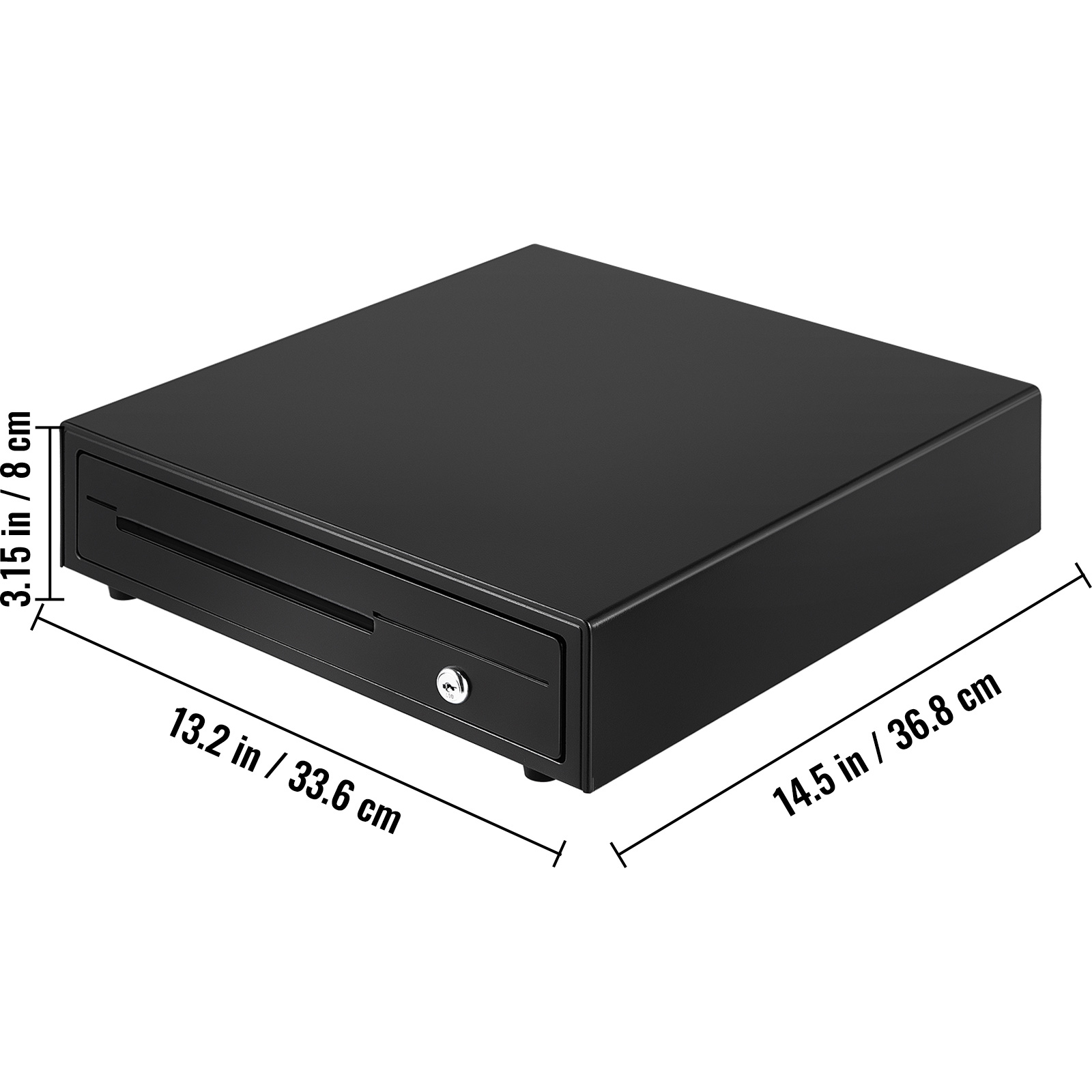 Uimoso Cash Drawer 13/16in Cash Register POS System 3 Unlocking Ways RJ11/12 - Produktbild 7