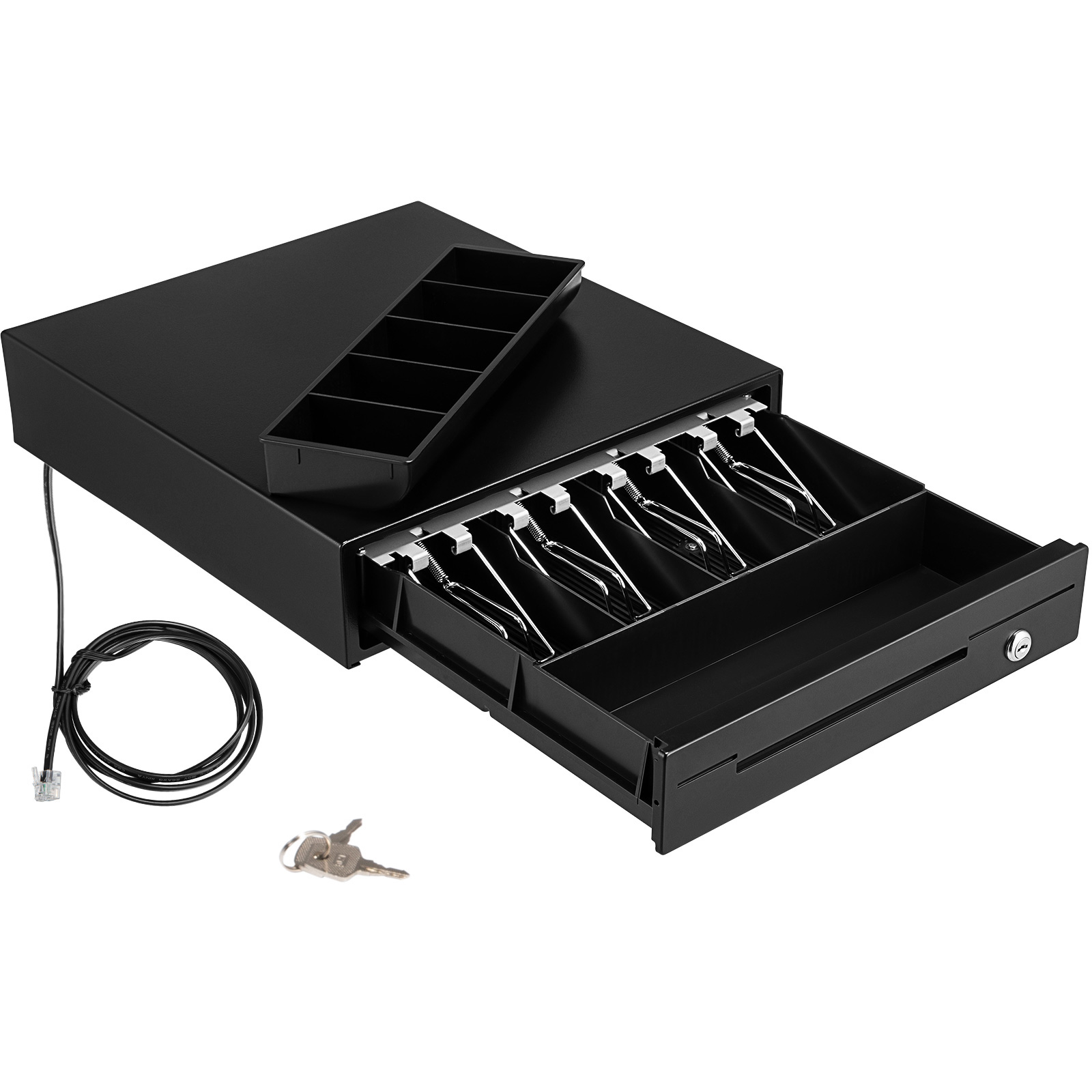 Uimoso Cash Drawer 13/16in Cash Register POS System 3 Unlocking Ways RJ11/12 - Produktbild 8
