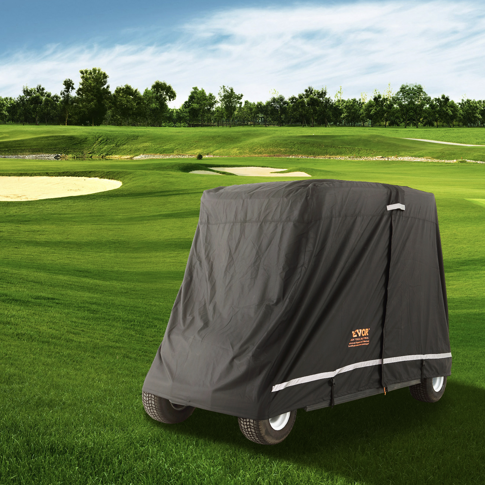 4/2 Passenger Golf Cart Cover 600D/420D Polyester Waterproof Cover - Picture 22 of 62