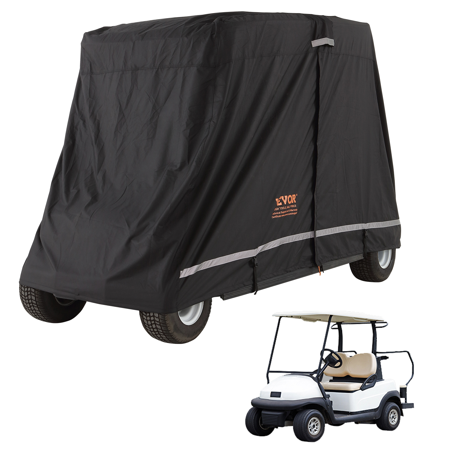 4/2 Passenger Golf Cart Cover 600D/420D Polyester Waterproof Cover - Picture 15 of 62