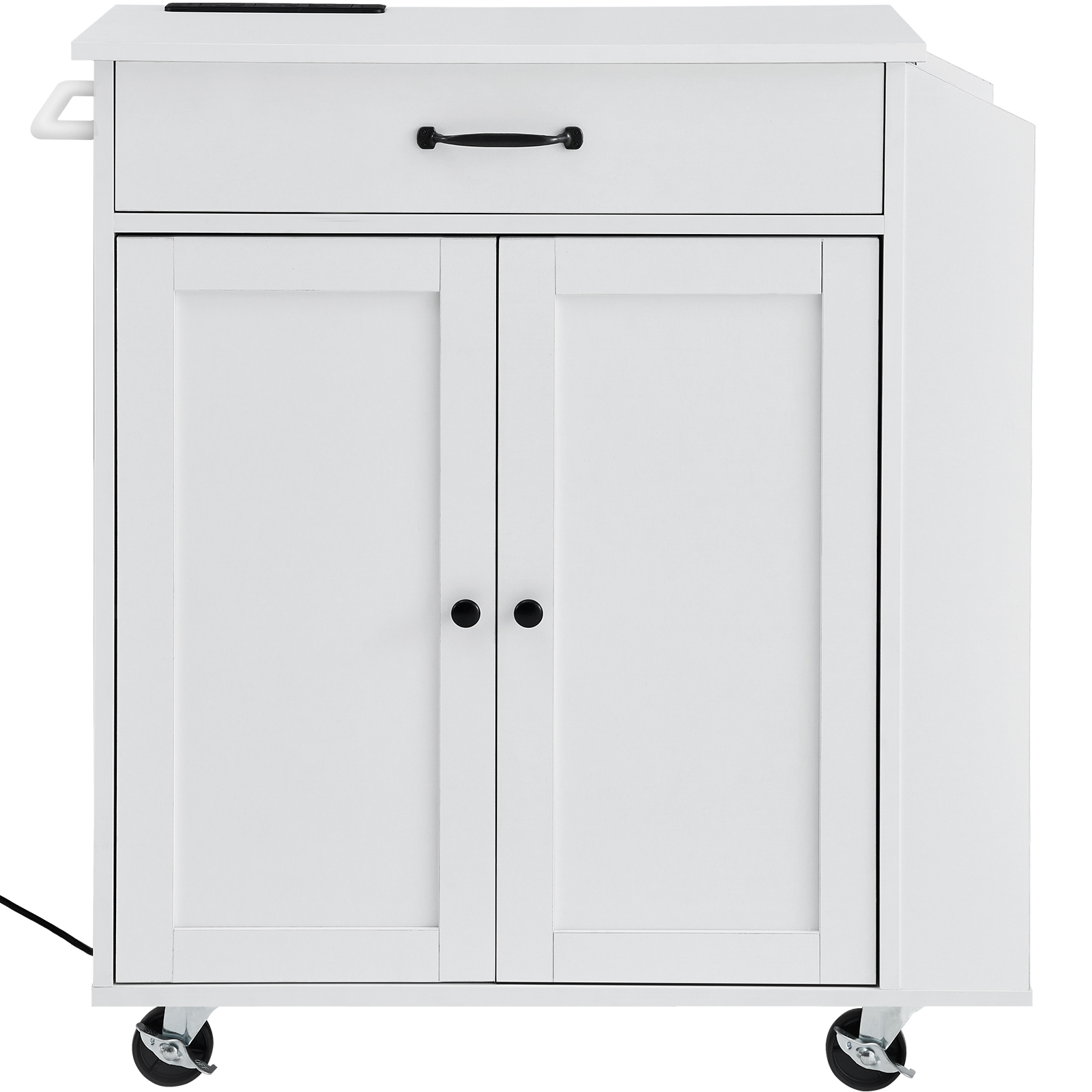 Drop-Leaf Kitchen Island Trolley Cart Wood Storage Cabinet w/ Drawers/Rack - Picture 108 of 110