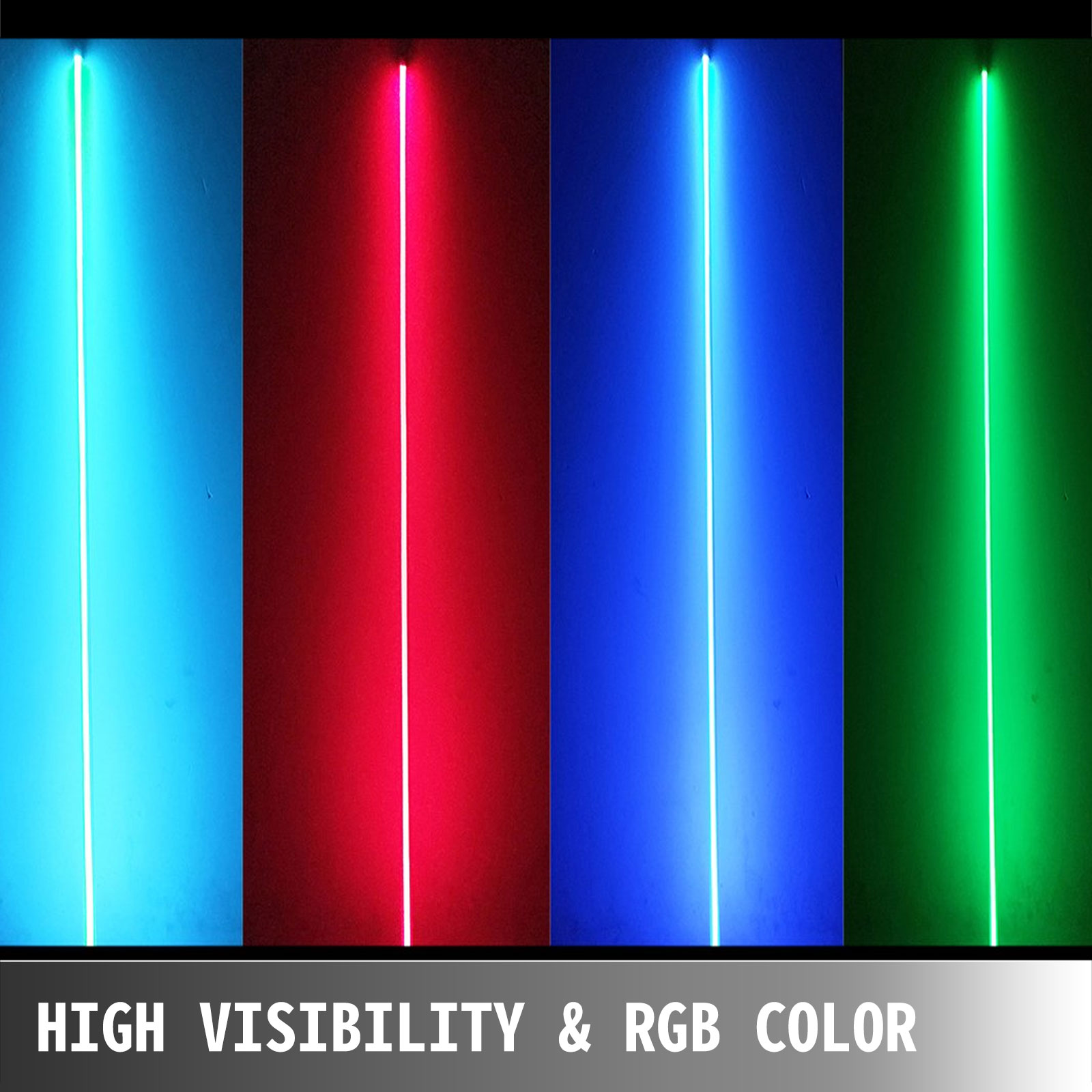 VEVOR 2PC 5FT Led Whip Lights for UTV ATV 20 Colors , 5 Levels, 10 ...