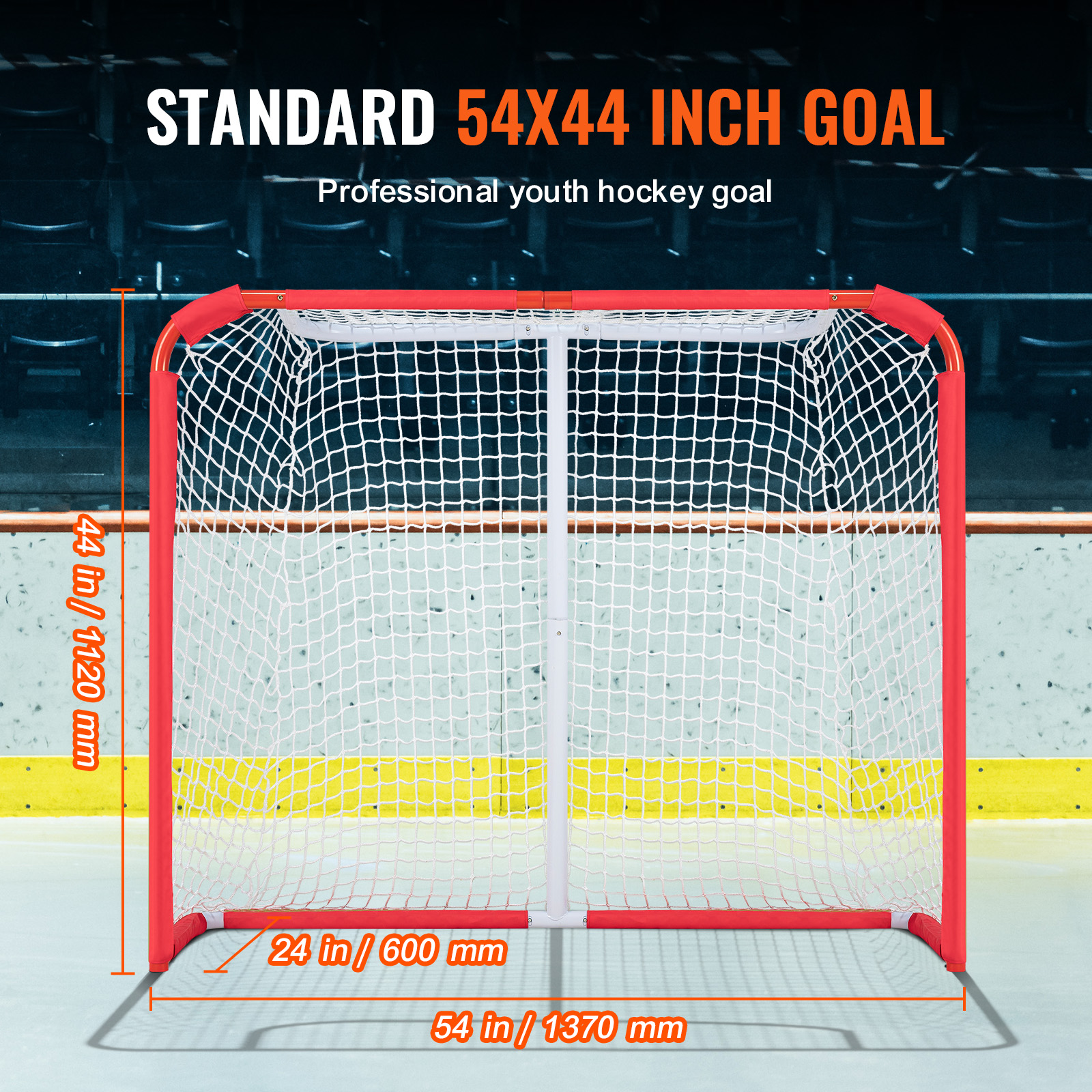 VEVOR Hockey Goal Backstop Net Street Hockey Sport Target Netting Outdoor 72/54 - Imagen 29 de 50