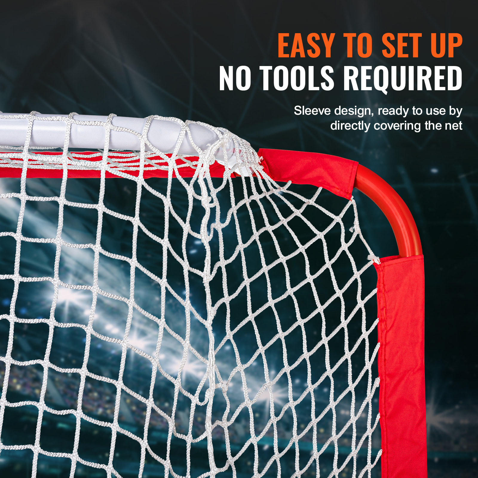 VEVOR Hockey Goal Backstop Net Street Hockey Sport Target Netting Outdoor 72/54 - Imagen 31 de 50