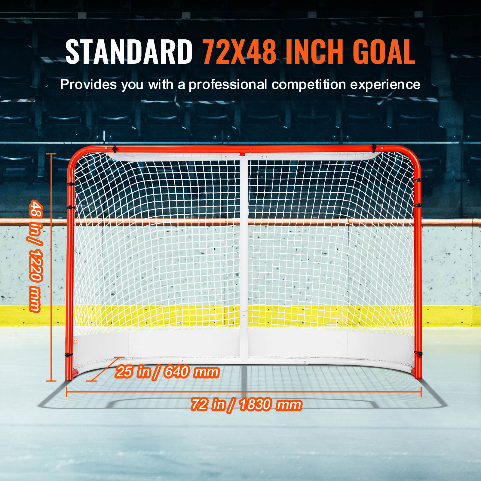 VEVOR Hockey Goal Backstop Net Street Hockey Sport Target Netting Outdoor 72/54 - Imagen 41 de 50