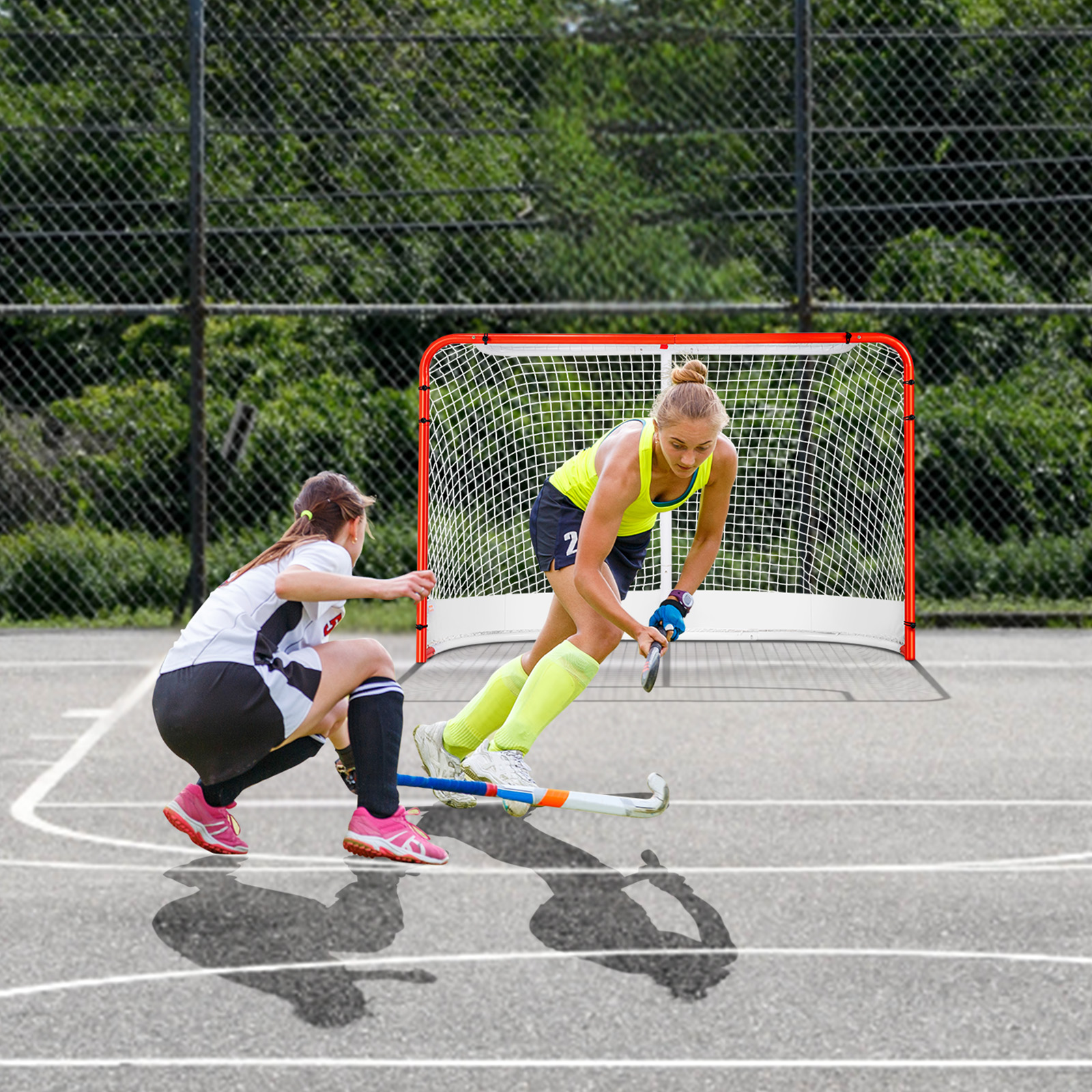 VEVOR Hockey Goal Backstop Net Street Hockey Sport Target Netting Outdoor 72/54 - Imagen 46 de 50
