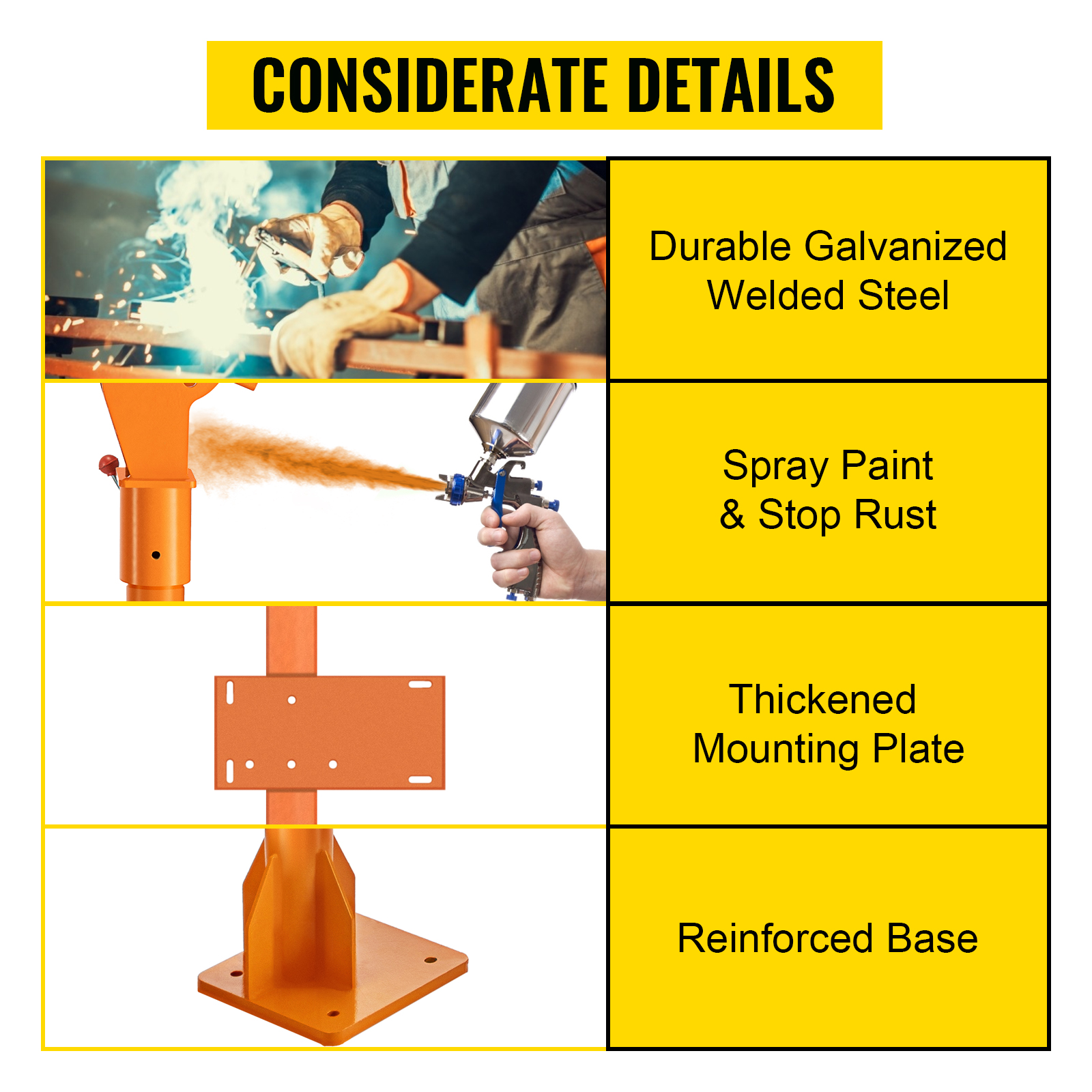 VEVOR Truck Crane Frame, Truck Bed Crane Frame with Adjustable