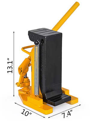 VEVOR VEVOR Toe Jack Lift Máquina hidráulica Toe Jack Lift Aire Hidráulico  Toe Jack Acero tratado térmicamente patentado (5-10 toneladas amarillo)