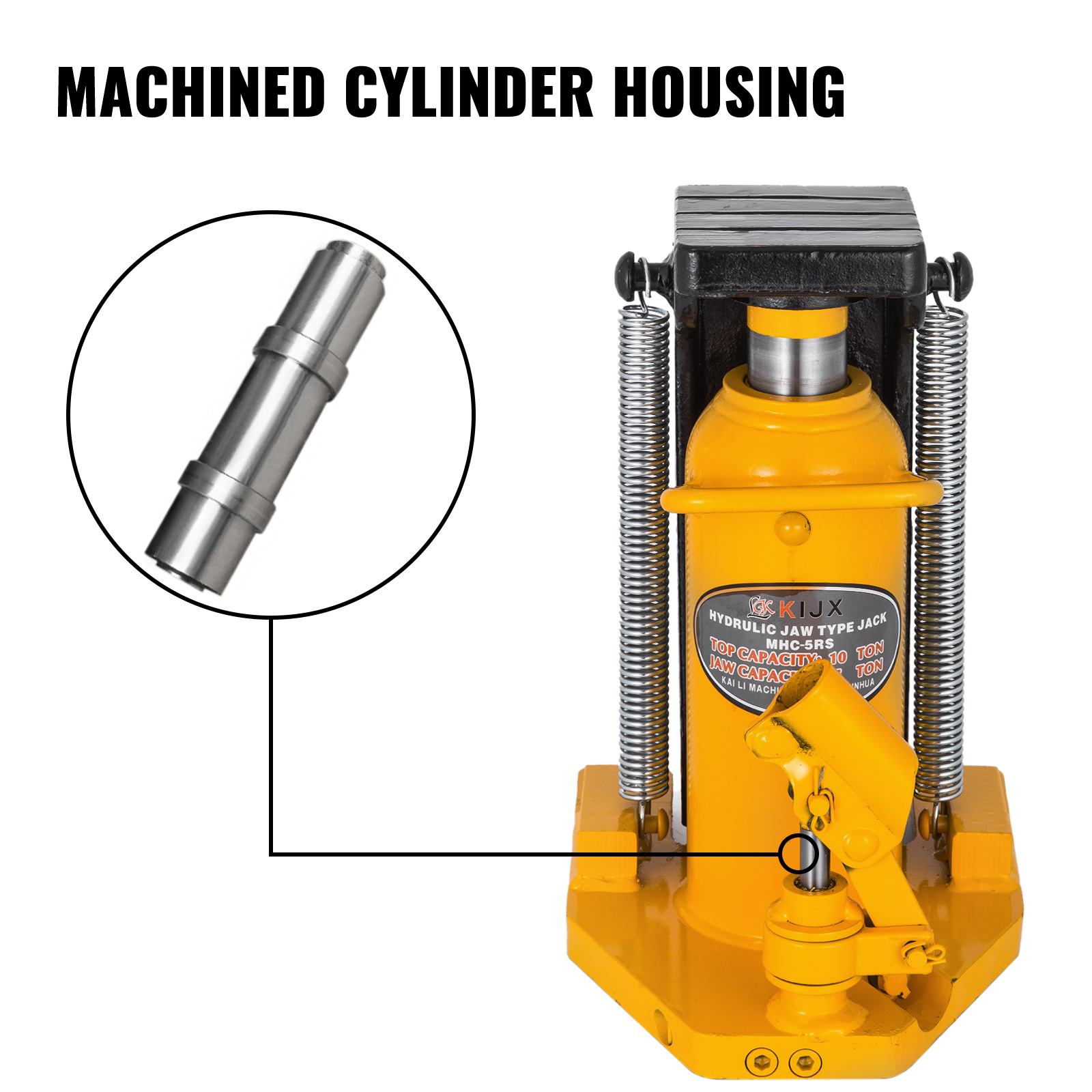 10 Ton Hydraulic Toe Jack Machine Lift Cylinder Warranty Proprietary Machinery 