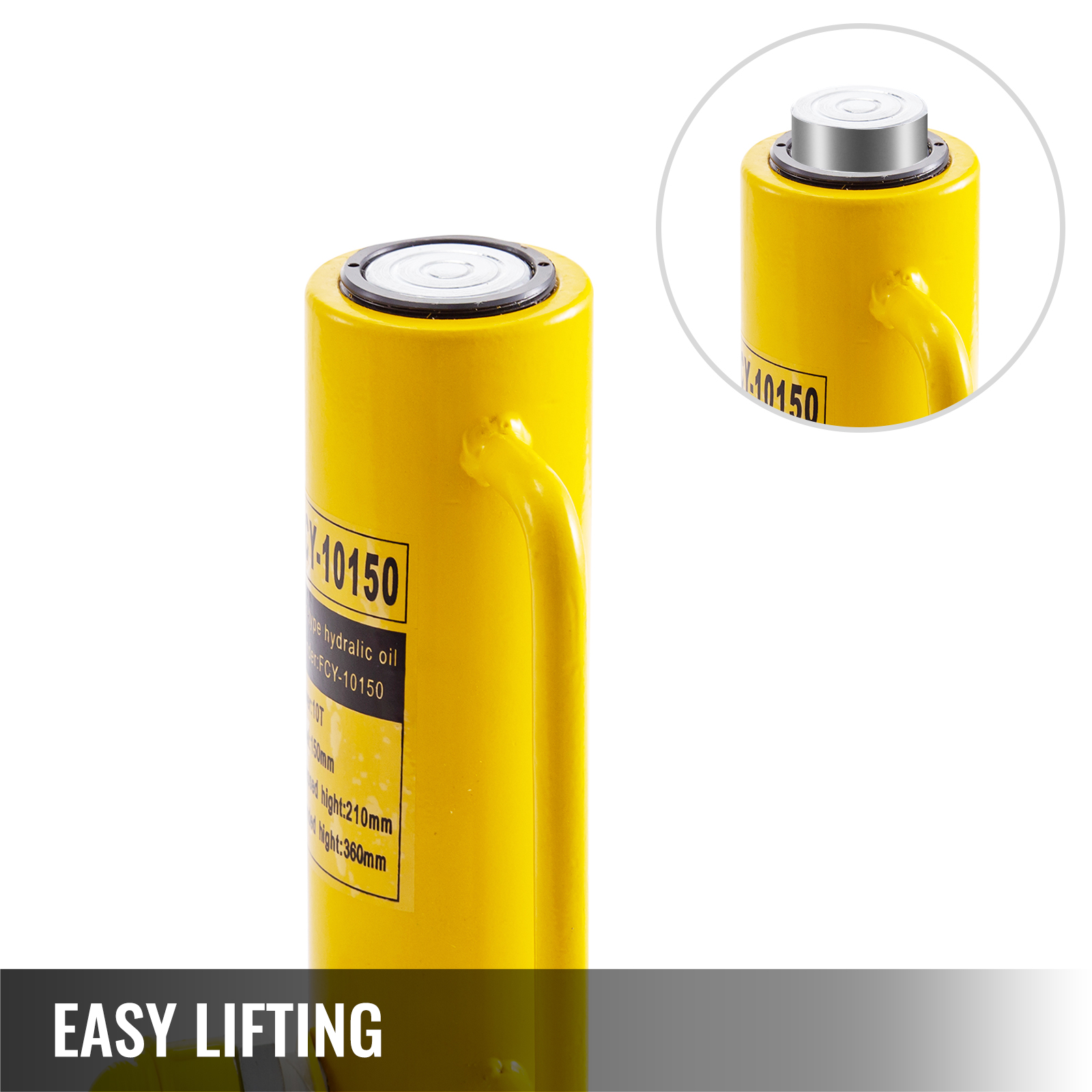 Hydraulic Cylinder Jack 10t 6" Solid Straightening Single Acting Metal