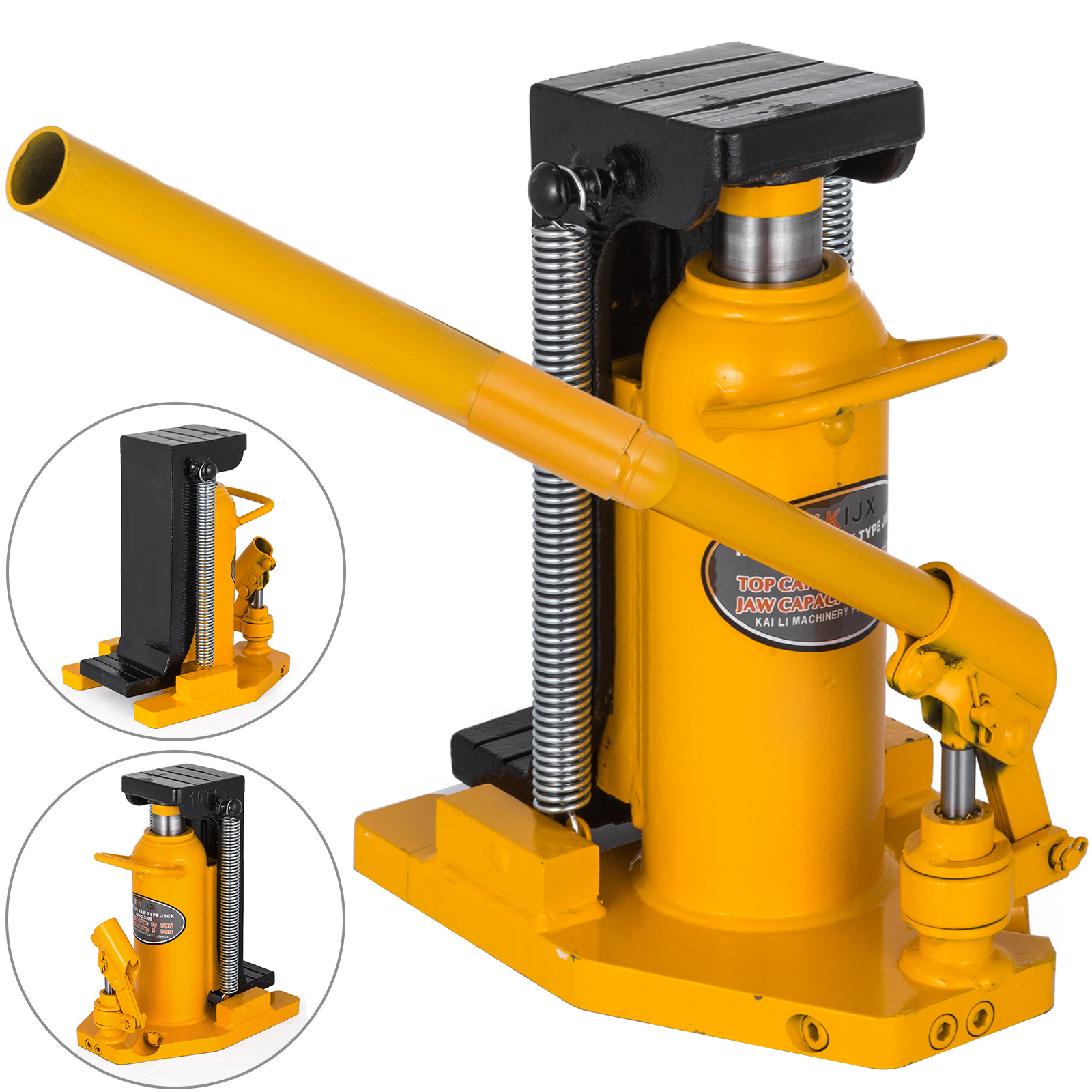 20 Ton Hydraulic Toe Jack Machine Lift Cylinder Tool Warranty Machinery 