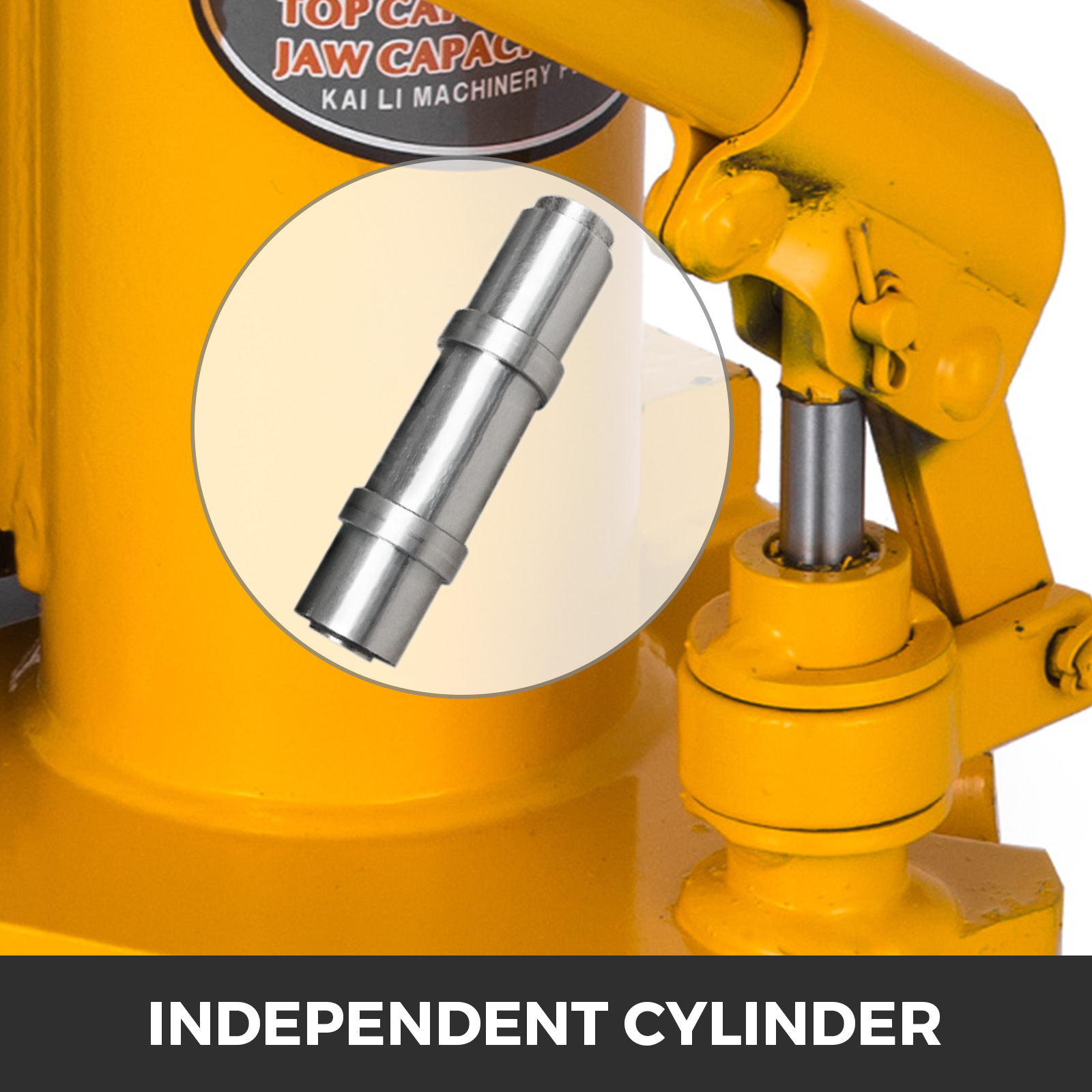 VEVOR Toe Jack Lift Hydraulic Machine Toe Jack Lift Air Hydraulic Toe Jack Proprietary Heat-Treated Steel (10-20Ton Yellow)