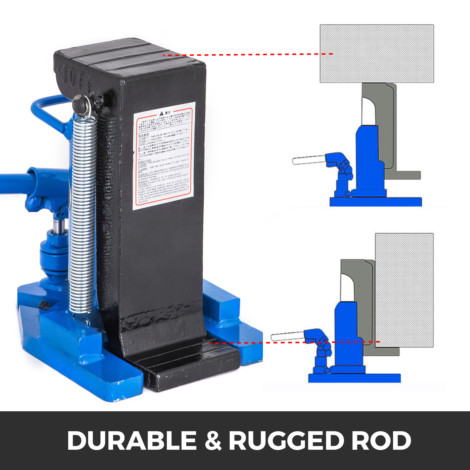 VEVOR Toe Jack Lift 5T 10T Hydraulic Machine Toe Jack Lift Air Hydraulic Toe Jack Proprietary Heat Treated Steel