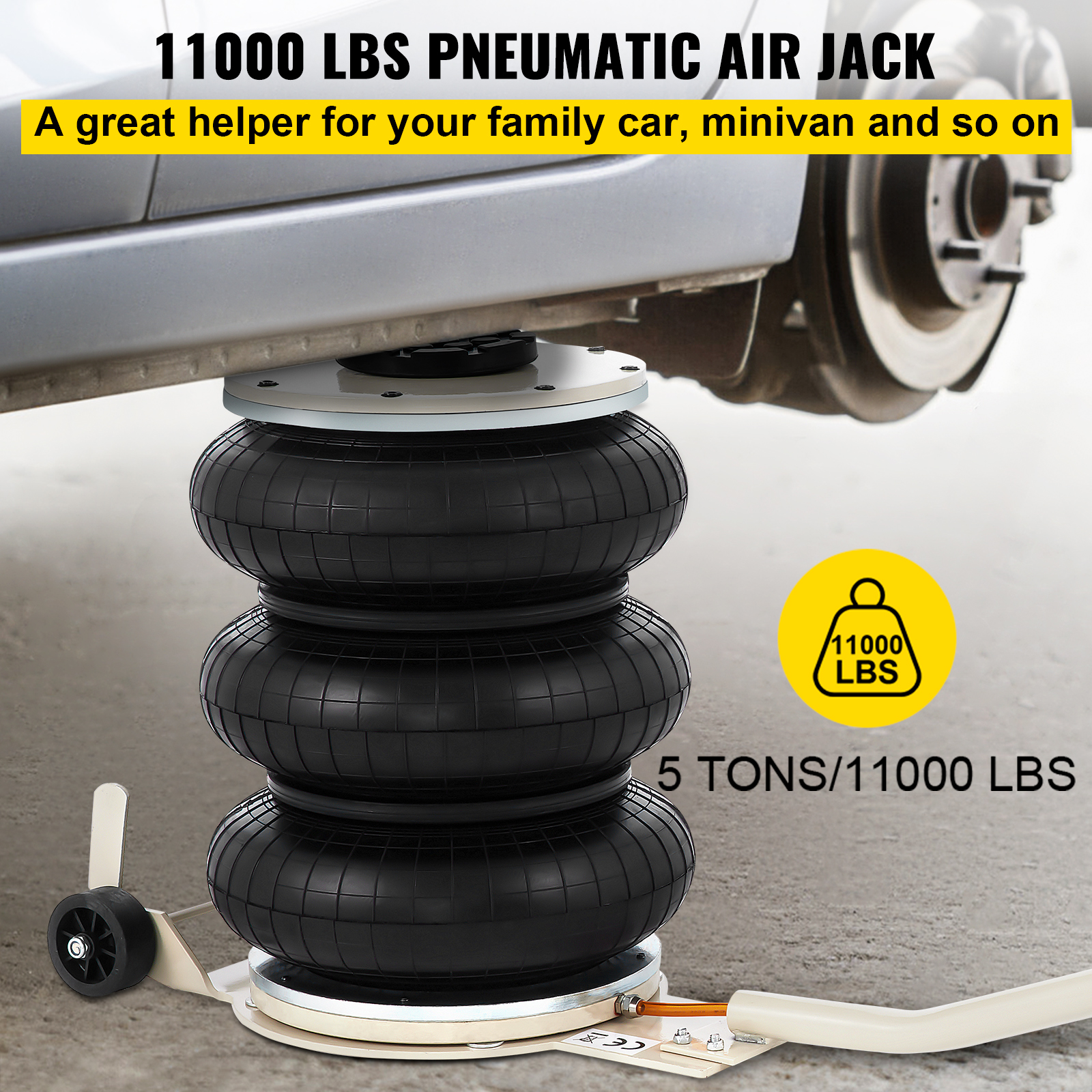 VEVOR Triple Bag Air Jack 6600/11000 lbs Pneumatic Jack for Car SUV Lifting - Picture 88 of 110