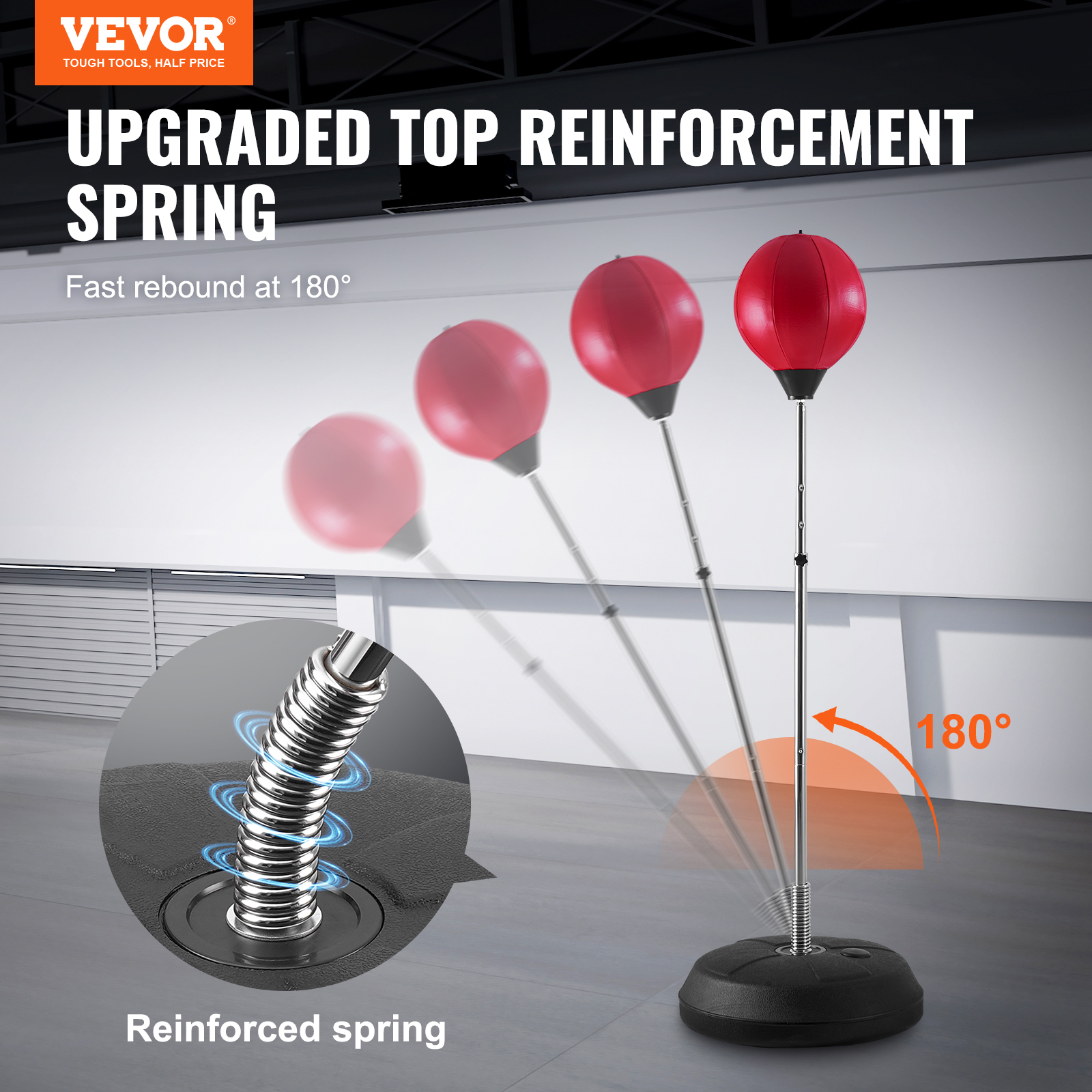 Wall Mount Boxing Spinning Bar Adjustable Reflex Speed Trainer with ...