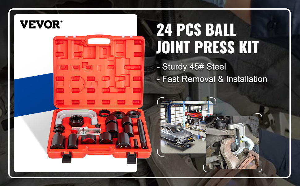 Ball Joint Press Kit,24 PCS,w/ Case