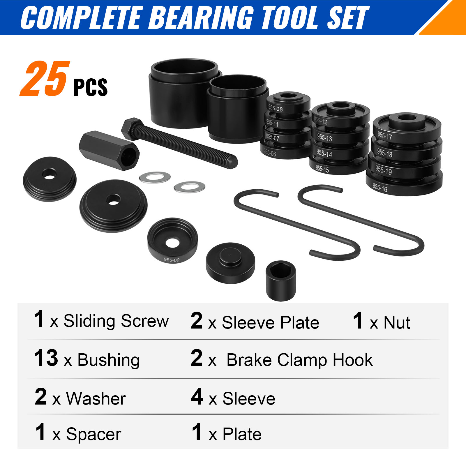 Front Wheel Drive Bearing Removal and Installation Tool Set