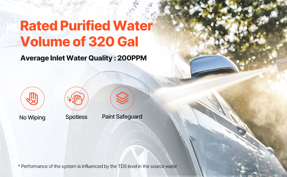 Spotless Deionized Water System Car Wash System with Integrated TDS Meter