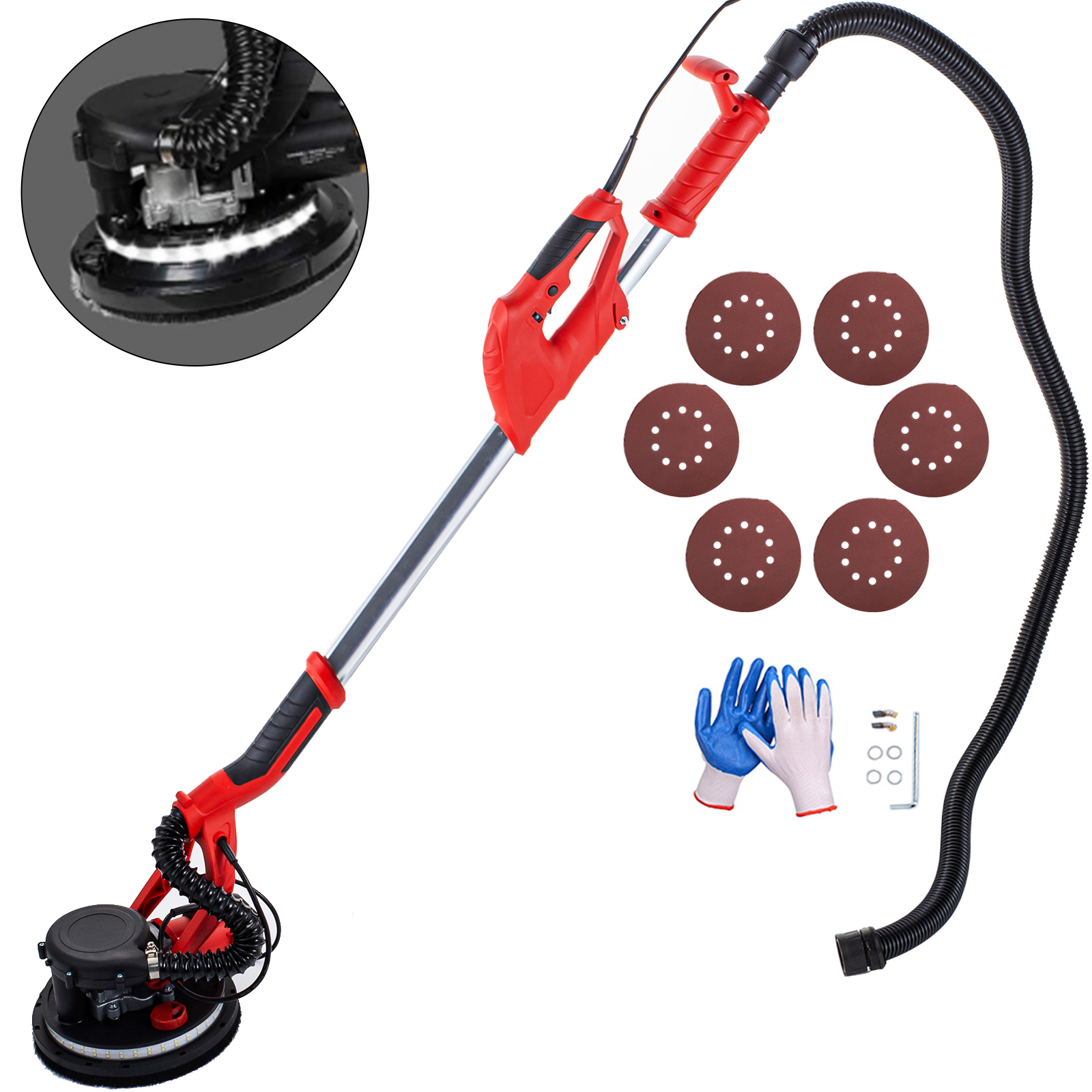 Electric Drywall Sander Extendable Sander With Led Strip Light 750w