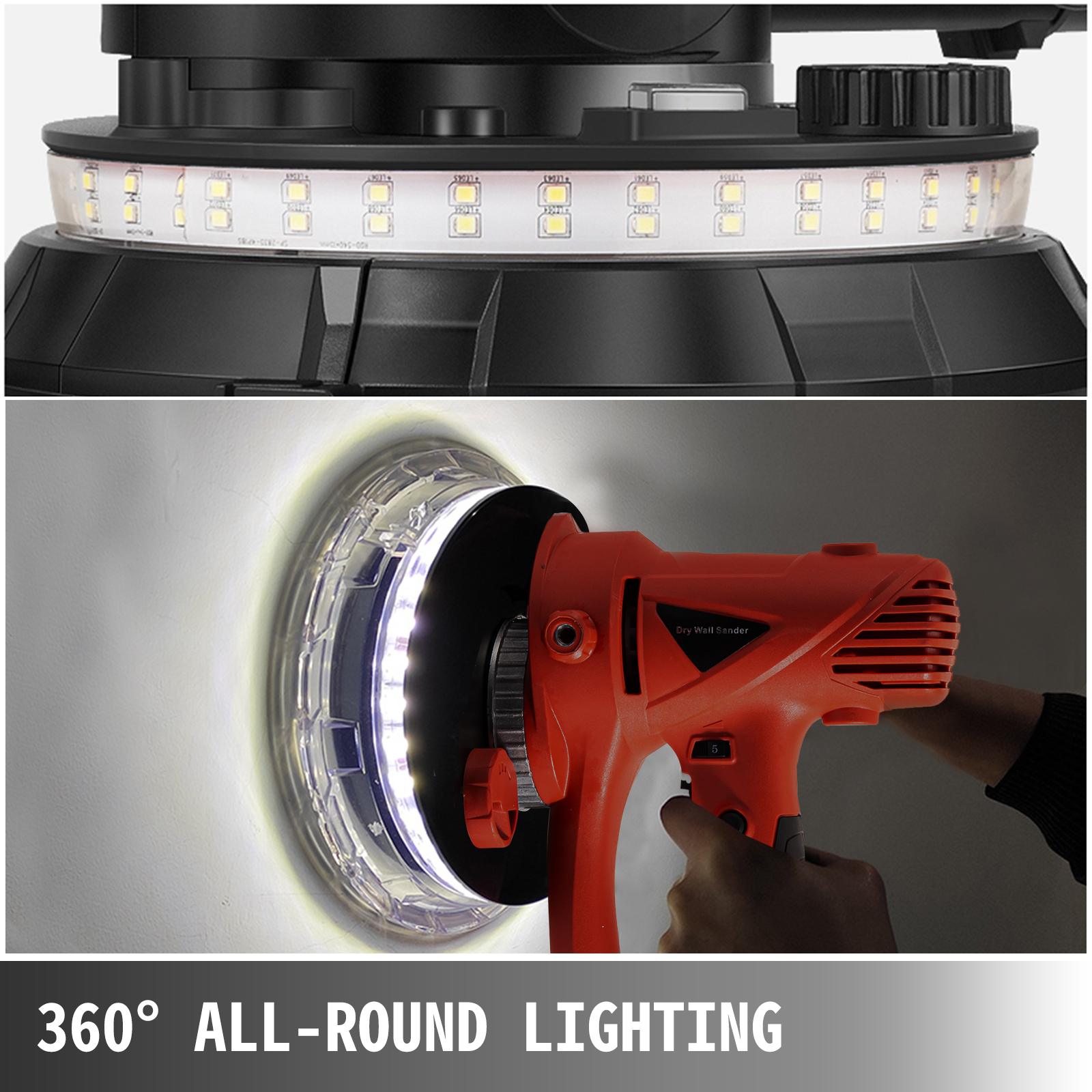 Electric Drywall Sander Extendable Sander With Led Strip Light 750w