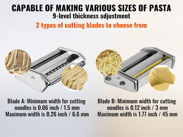 Pasta Maker Machine Hand Crank - Roller Cutter Noodle Makers Best for  Homemade Noodles Spaghetti Fresh Dough Making Tools Rolling Press Kit -  Stainless Steel Kitchen Accessories Manual Machines 