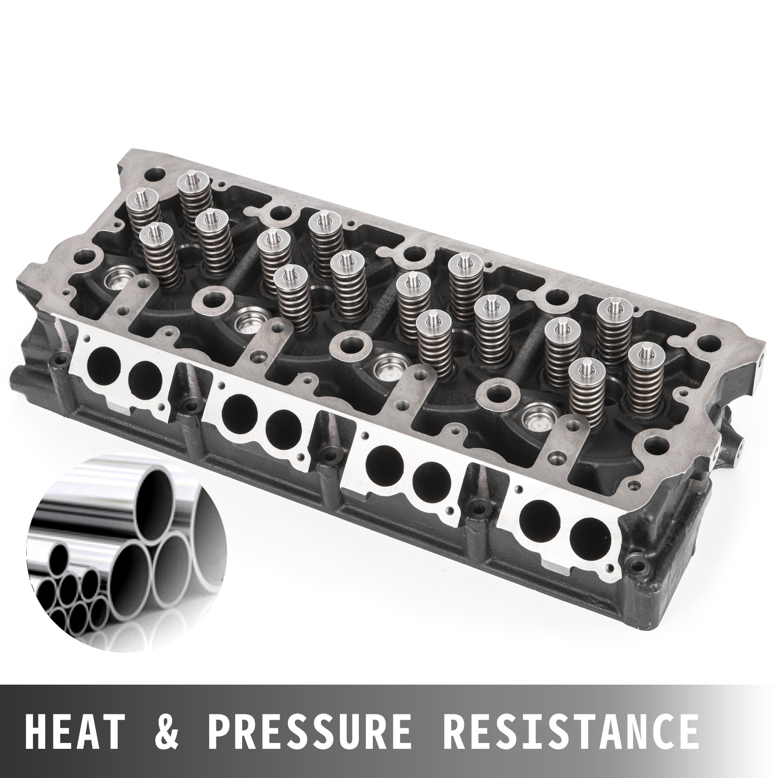 VEVOR Cylinder Head – Ford F-250 F-350 F-450 6.0L Powerstroke 03-07, 18mm Dowel, Cast Iron