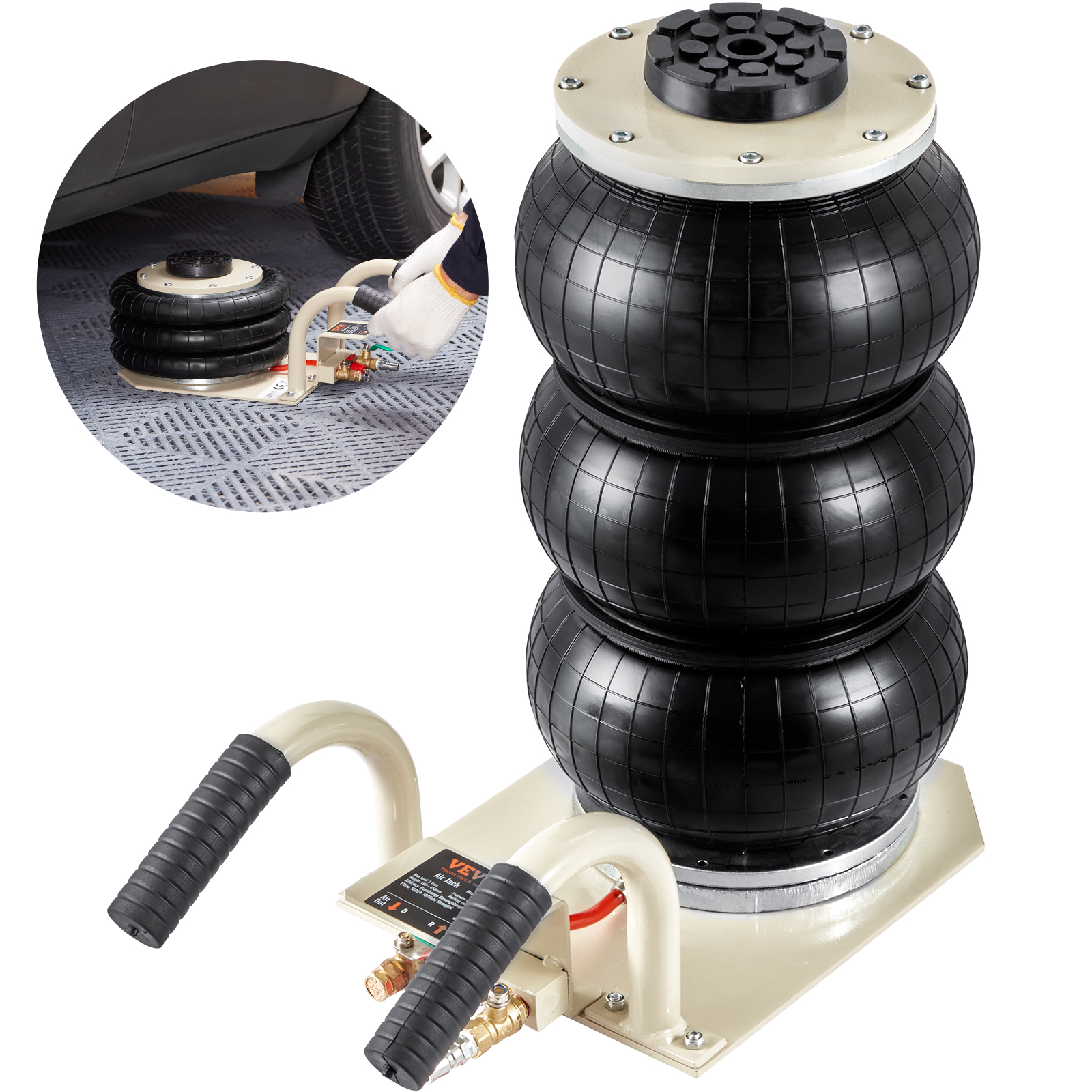 VEVOR Triple Bag Air Jack 6600/11000 lbs Pneumatic Jack for Car SUV Lifting - Picture 63 of 110