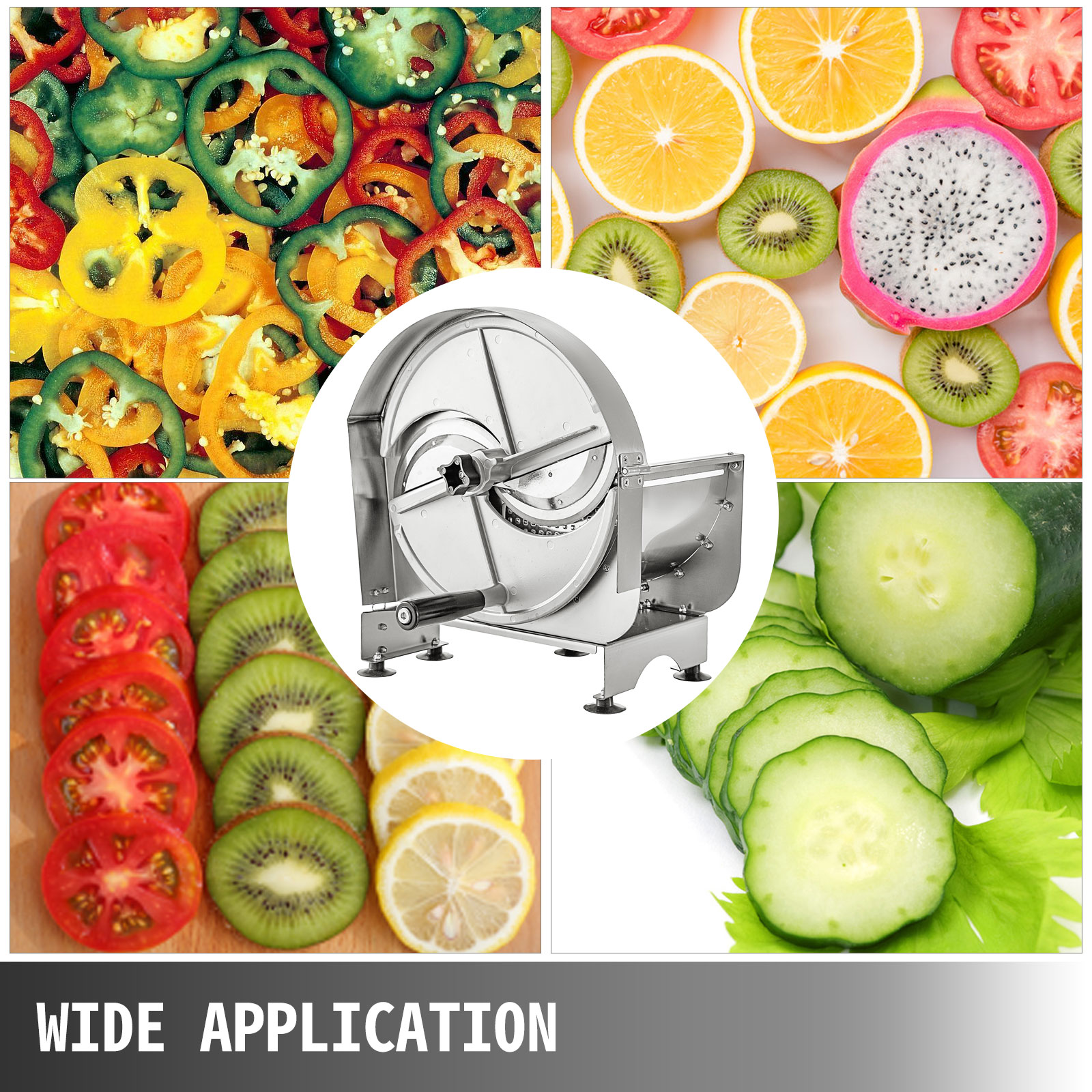 VEVOR Electric Food Slicer, 10In Manual Vegetable Fruit Slicer, 0