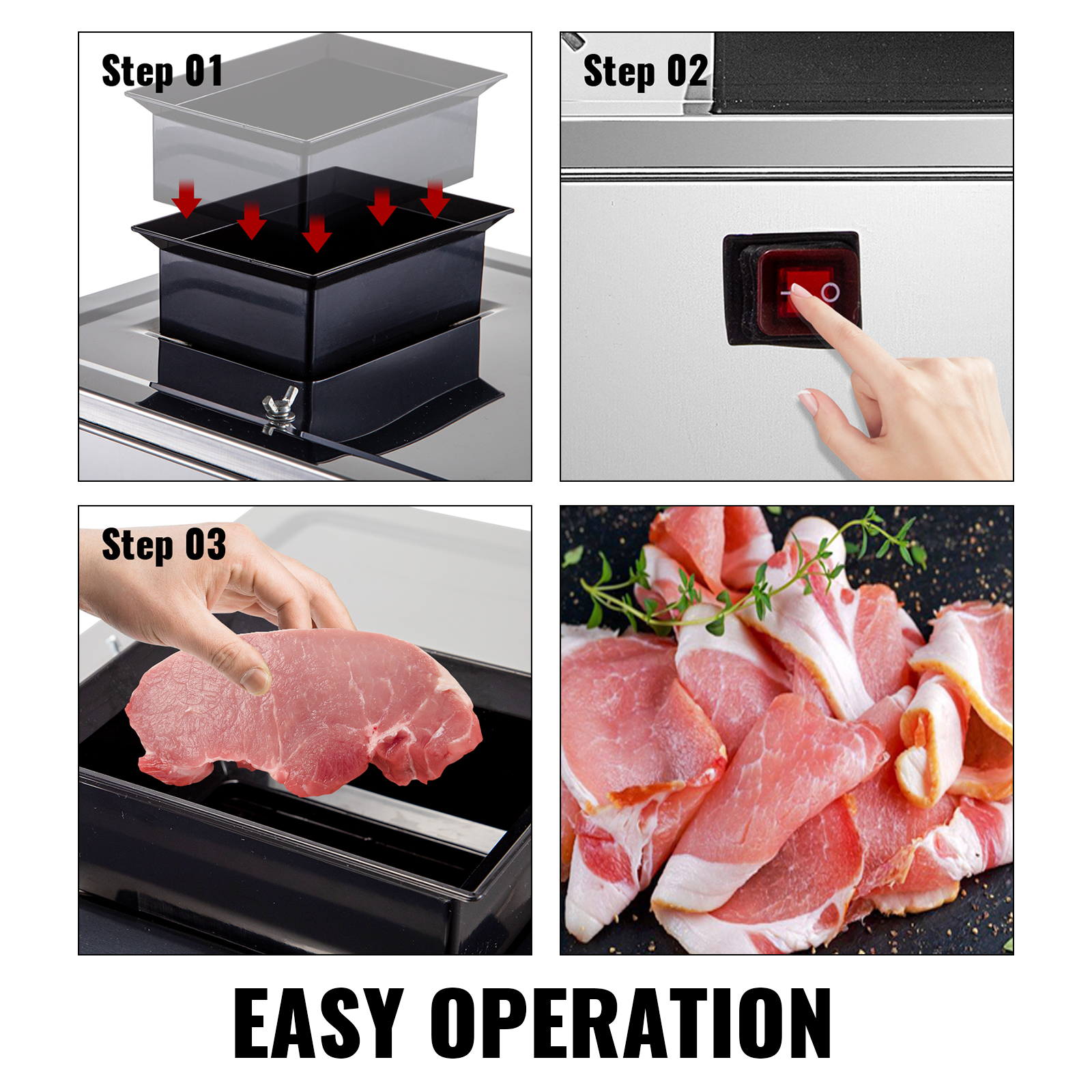 US STOCK Meat Cutting Machine Meat Shred Machine Meat Slicing Shredding Cutting Machine Manual Meat Slicer Cutting Machine Hand-cranked Meat Grinder Stainless Steel Blade for Pork Mutton Beef 