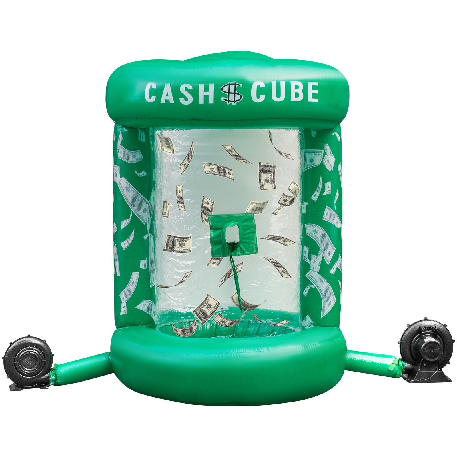 VEVOR Cubo de efectivo inflable VEVOR con dos sopladores Cabina de cubo de  efectivo inflable Máquina de dinero de cubo de efectivo verde Cubo de  efectivo inflado rápido Máquina de cabina de